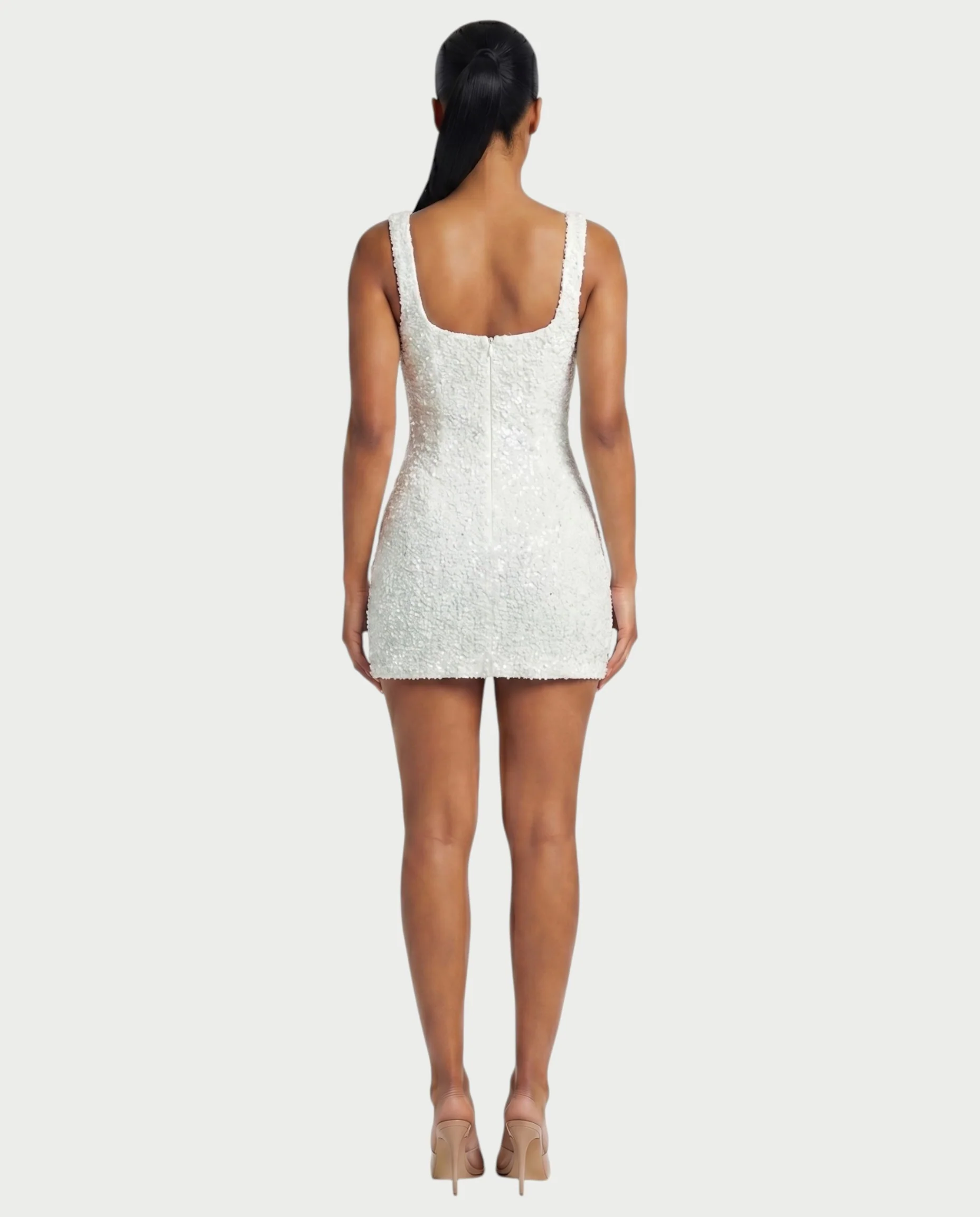 ABELA Sequin Scoop Neck Bodycon Mini Dress - Image 12