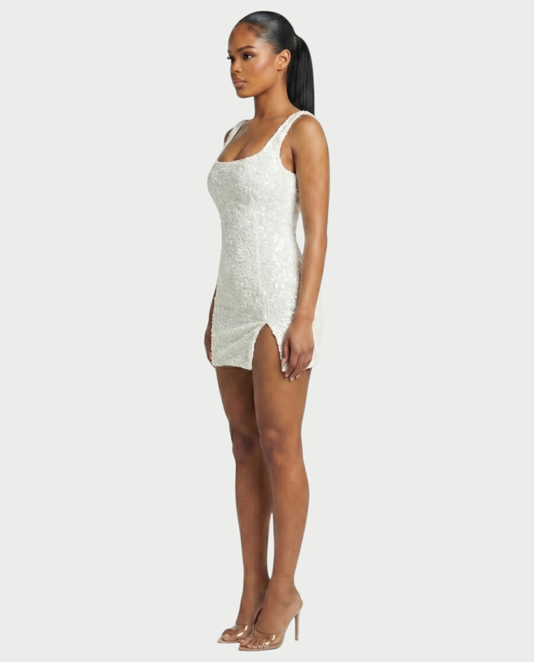 ABELA Sequin Scoop Neck Bodycon Mini Dress - Image 13