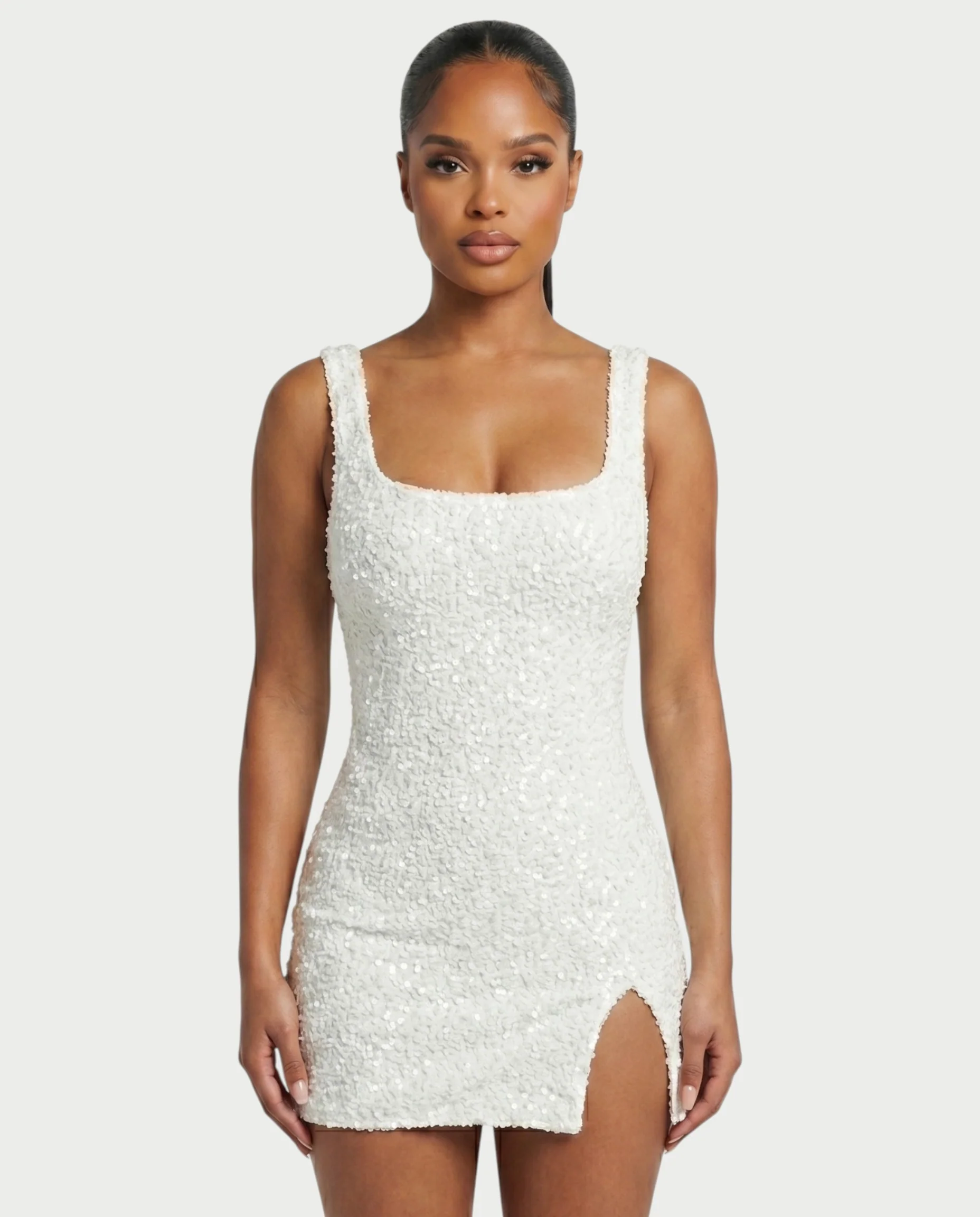 ABELA Sequin Scoop Neck Bodycon Mini Dress - Image 14
