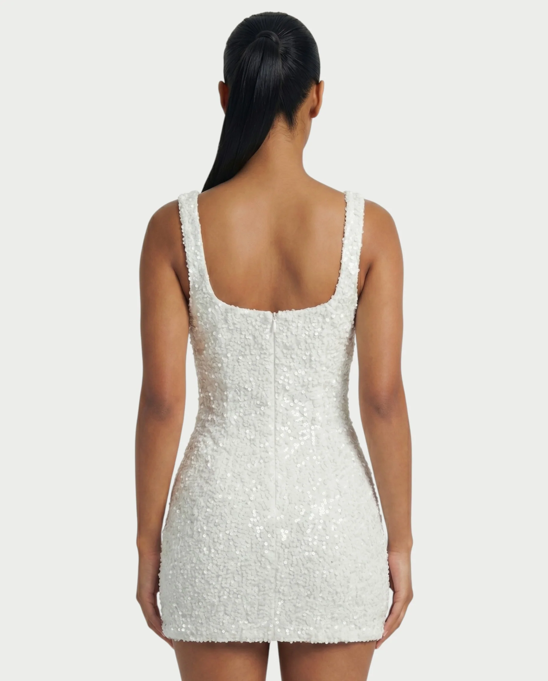 ABELA Sequin Scoop Neck Bodycon Mini Dress - Image 15