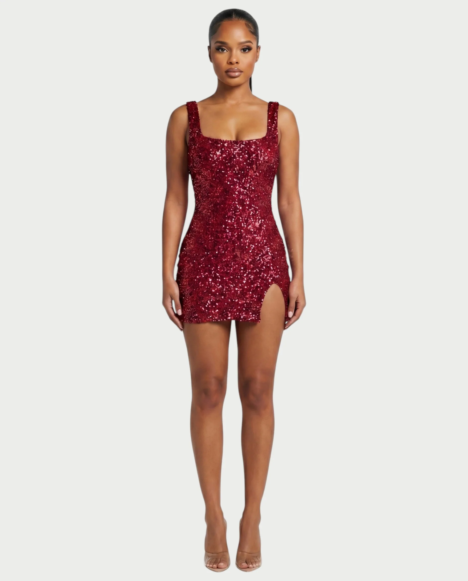 ABELA Sequin Scoop Neck Bodycon Mini Dress - Image 16