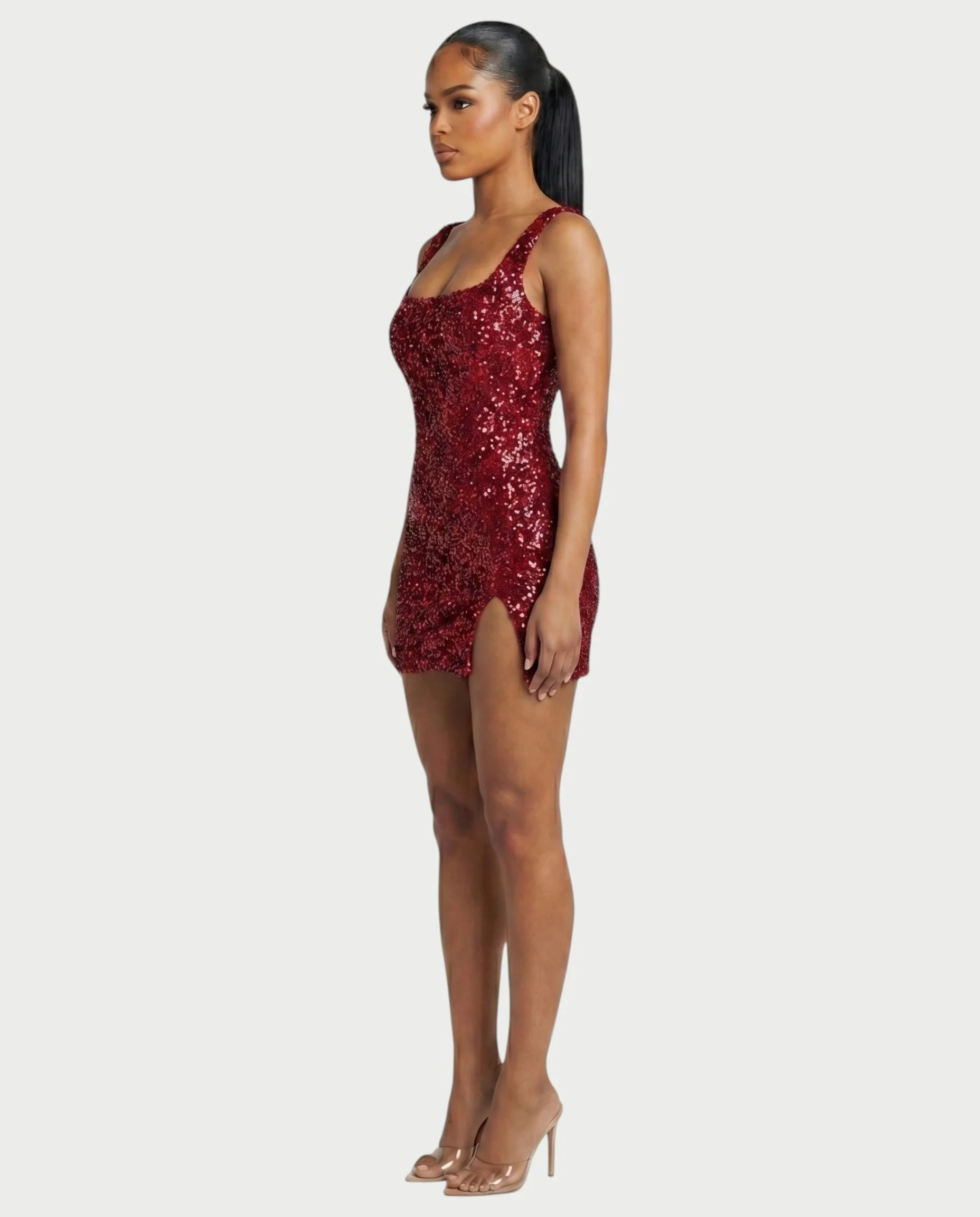 ABELA Sequin Scoop Neck Bodycon Mini Dress - Image 18