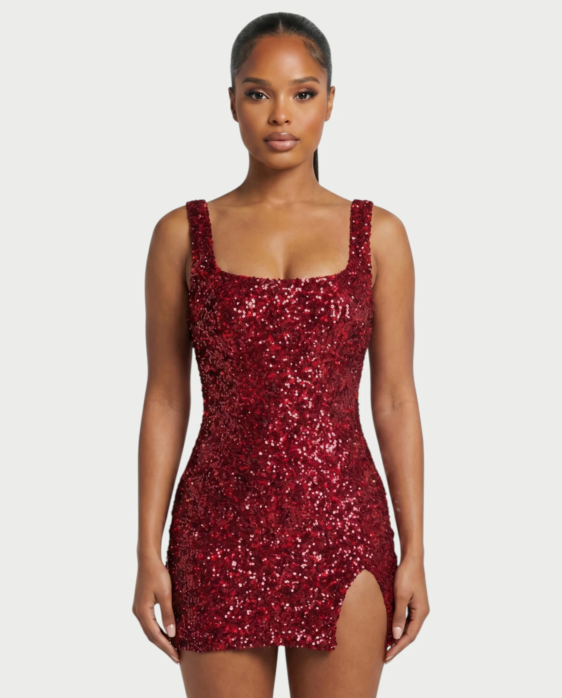 ABELA Sequin Scoop Neck Bodycon Mini Dress - Image 19