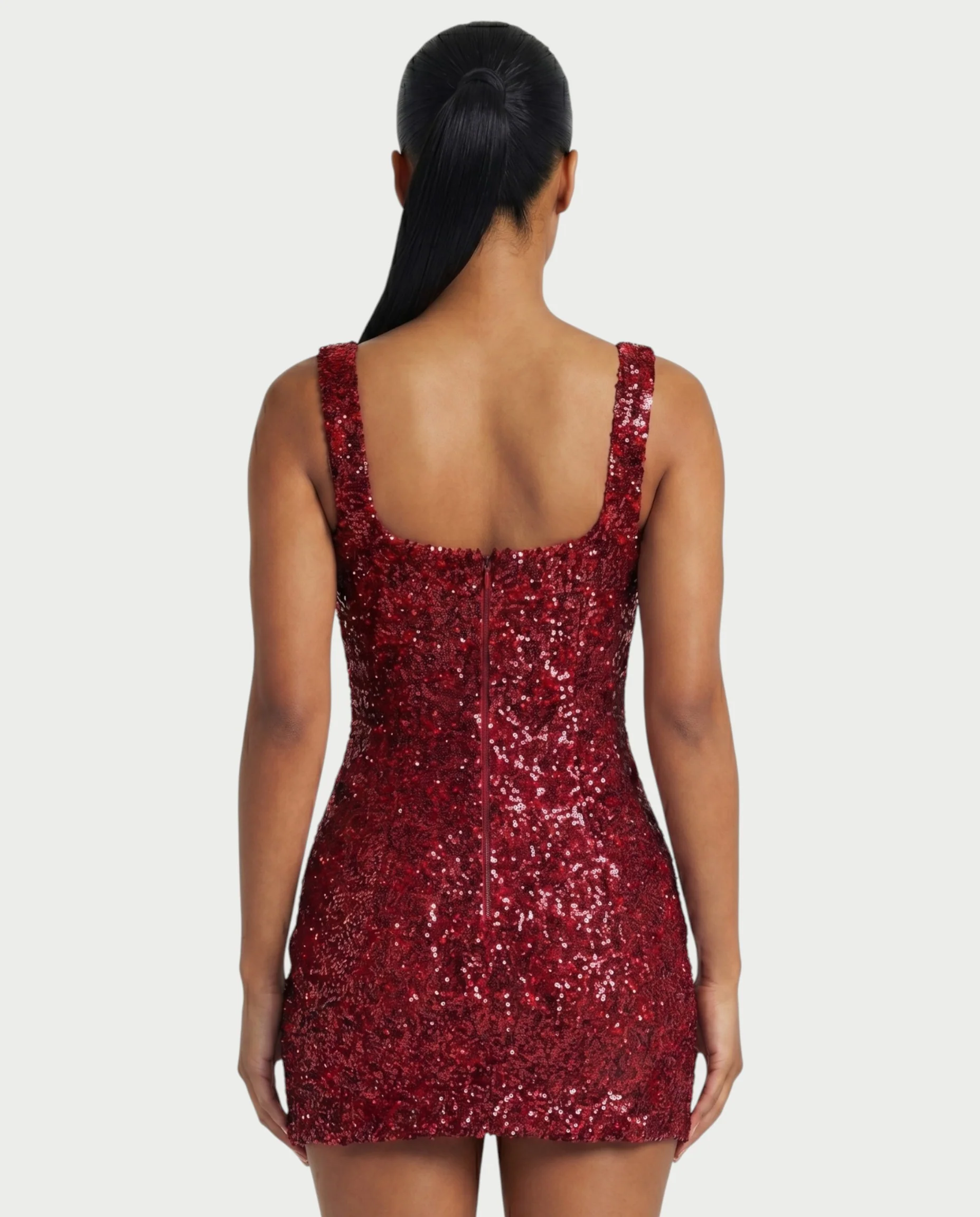 ABELA Sequin Scoop Neck Bodycon Mini Dress - Image 20