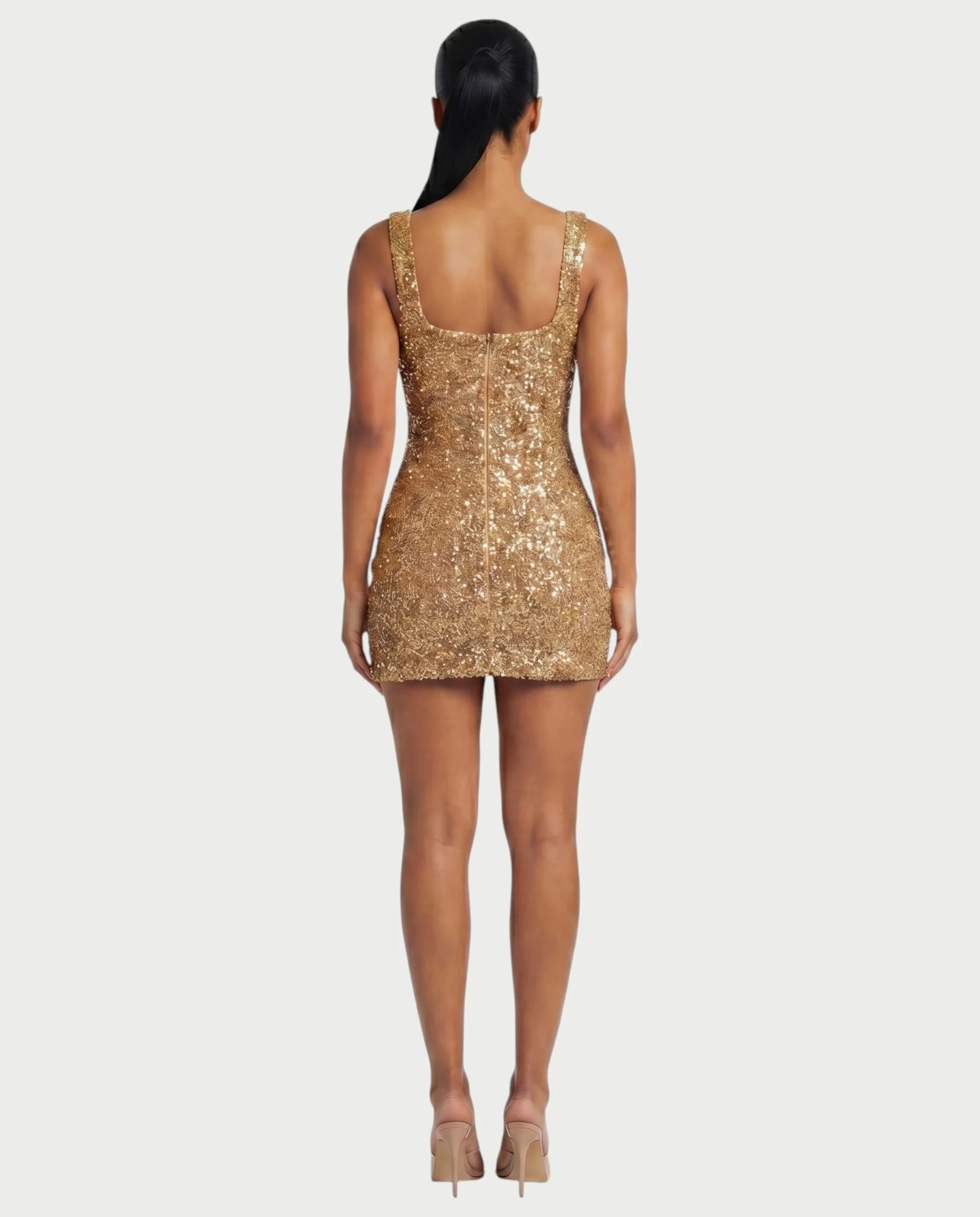 ABELA Sequin Scoop Neck Bodycon Mini Dress - Image 22