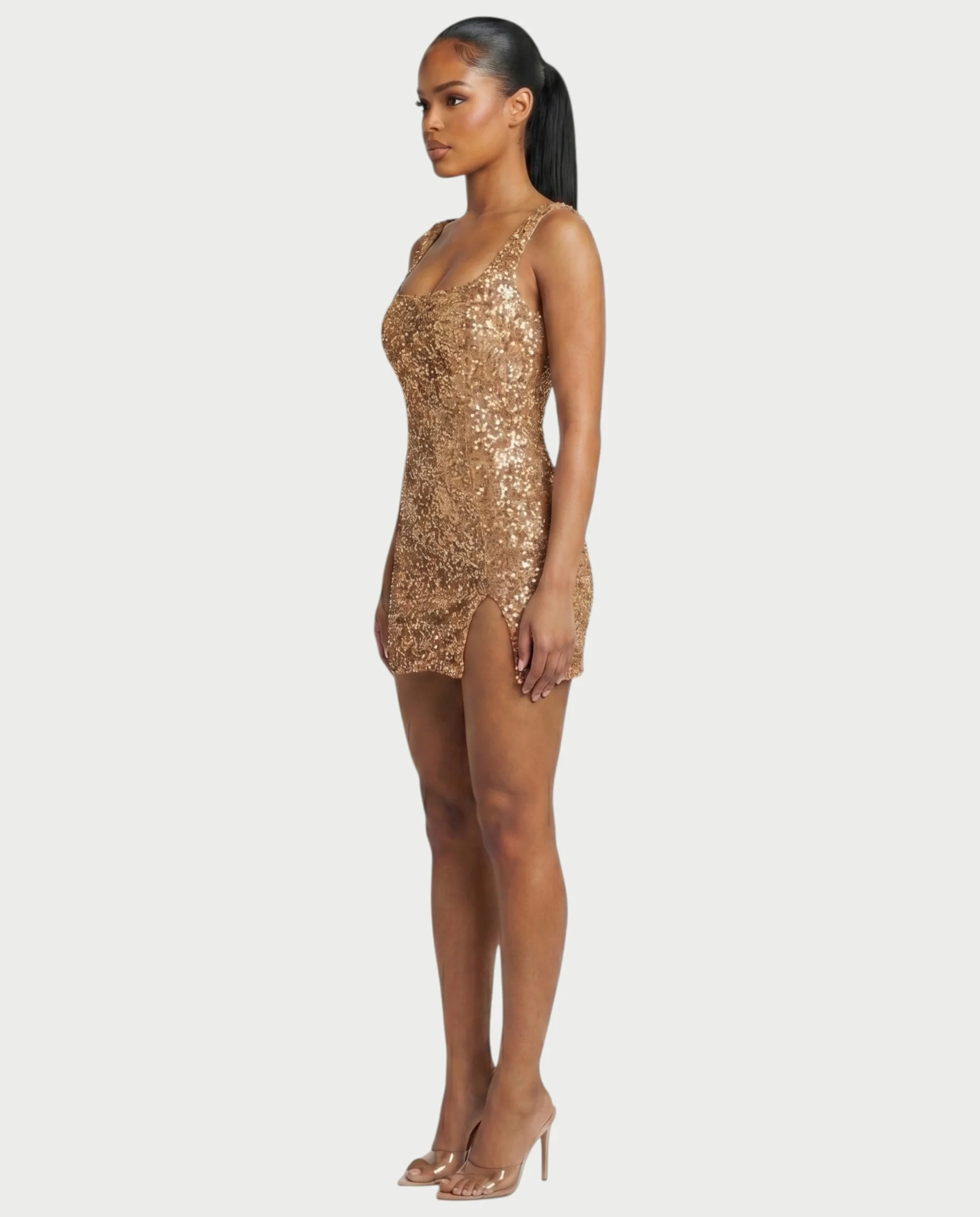 ABELA Sequin Scoop Neck Bodycon Mini Dress - Image 23