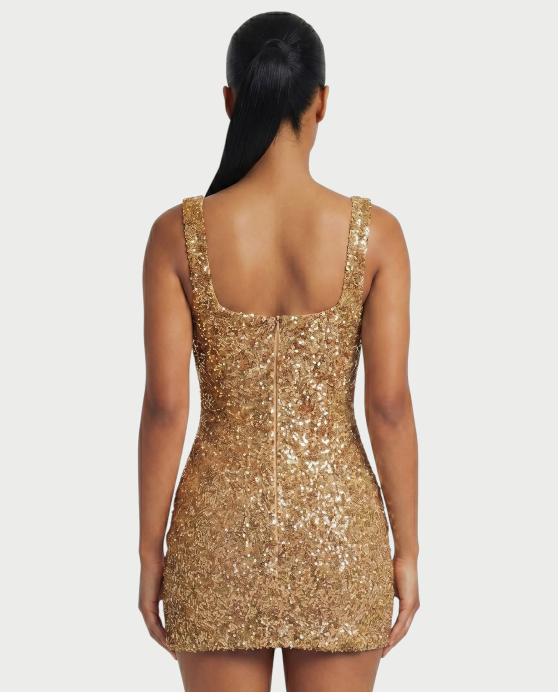 ABELA Sequin Scoop Neck Bodycon Mini Dress - Image 25