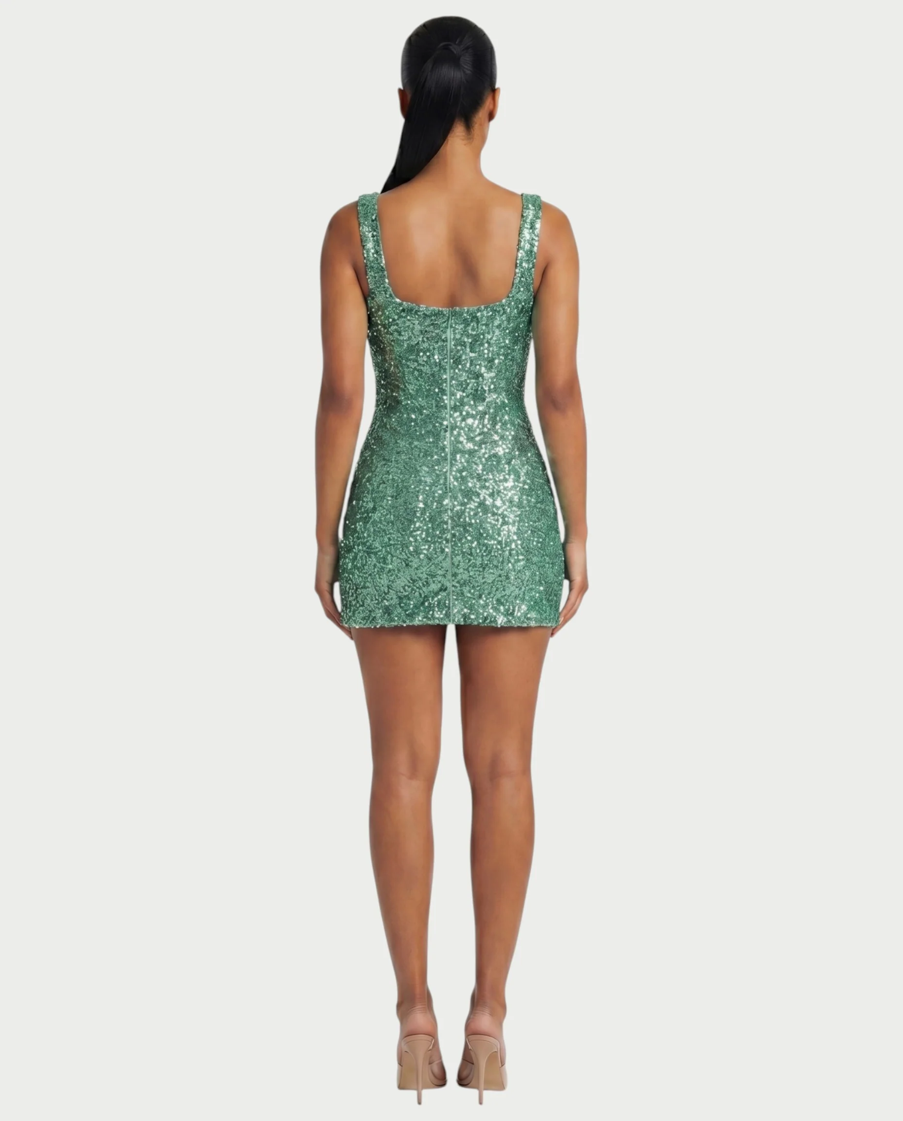 ABELA Sequin Scoop Neck Bodycon Mini Dress - Image 27