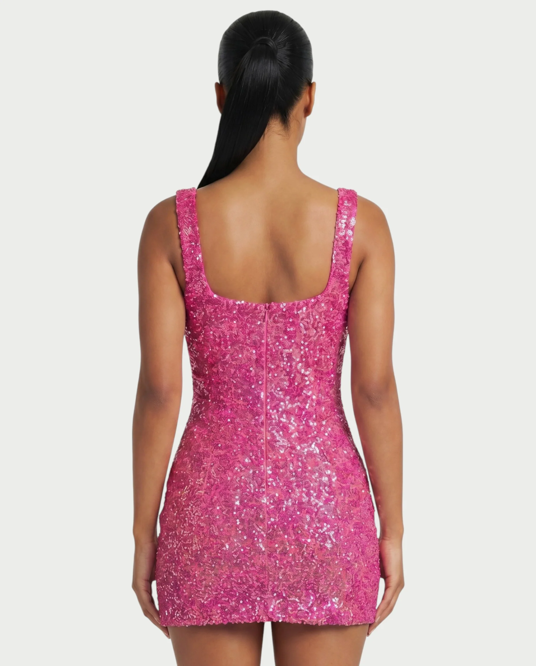 ABELA Sequin Scoop Neck Bodycon Mini Dress - Image 5