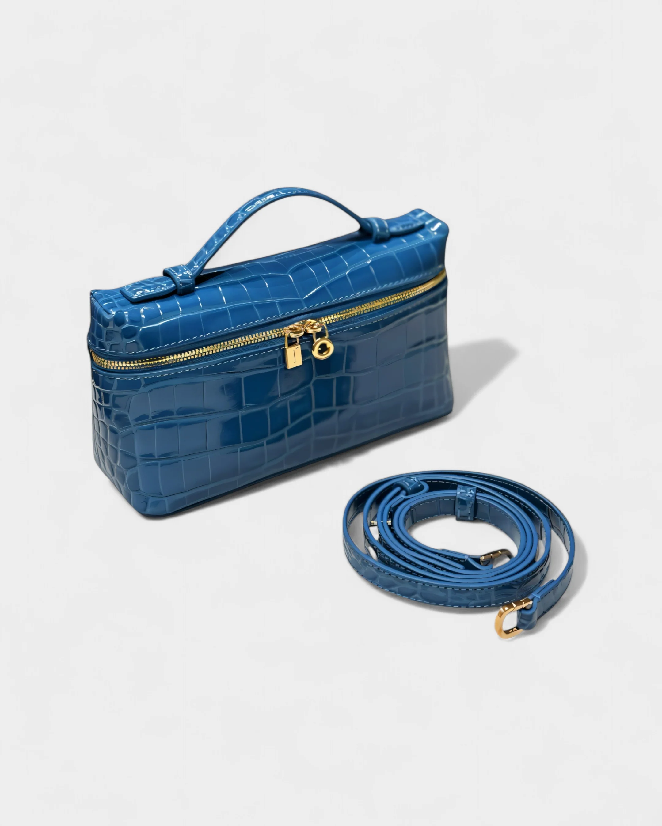 ADDIE Croc-Embossed Structured Bag - Image 6