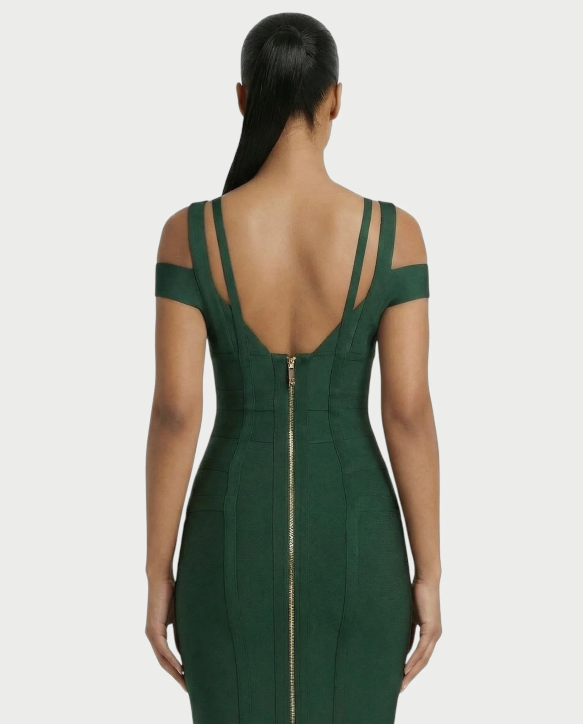 ALENIA Off-Shoulder Bandage Midi Dress - Image 5