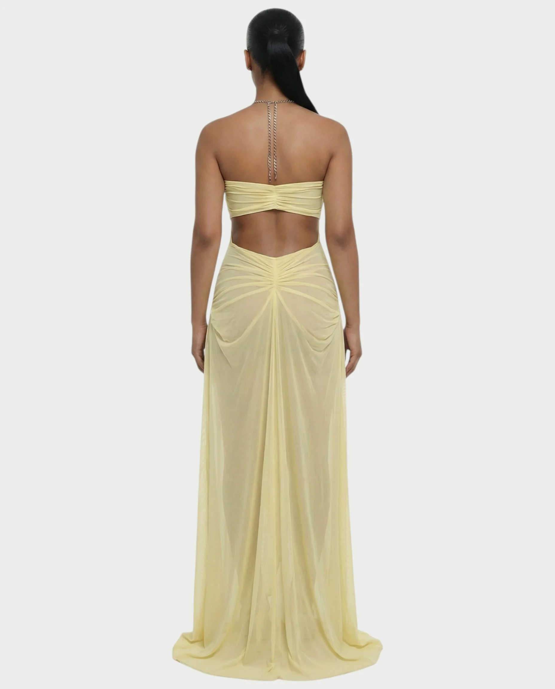 ALUMA Crystal Chain Sheer Flow Maxi Dress - Image 13
