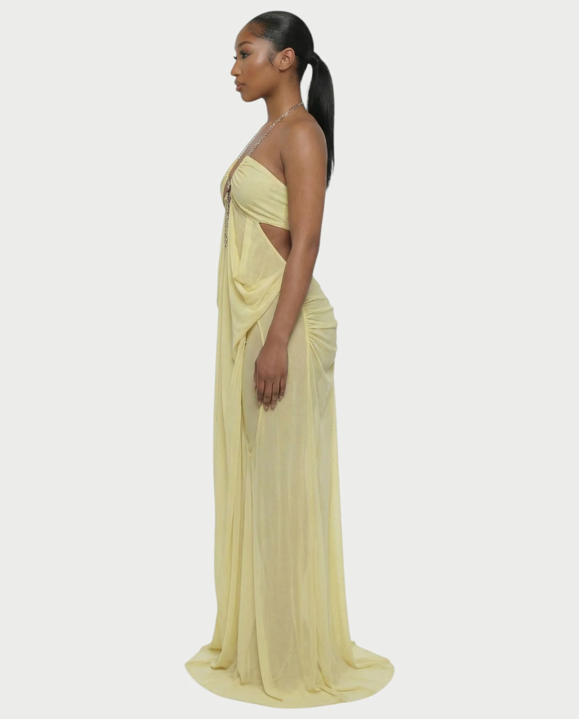ALUMA Crystal Chain Sheer Flow Maxi Dress - Image 14
