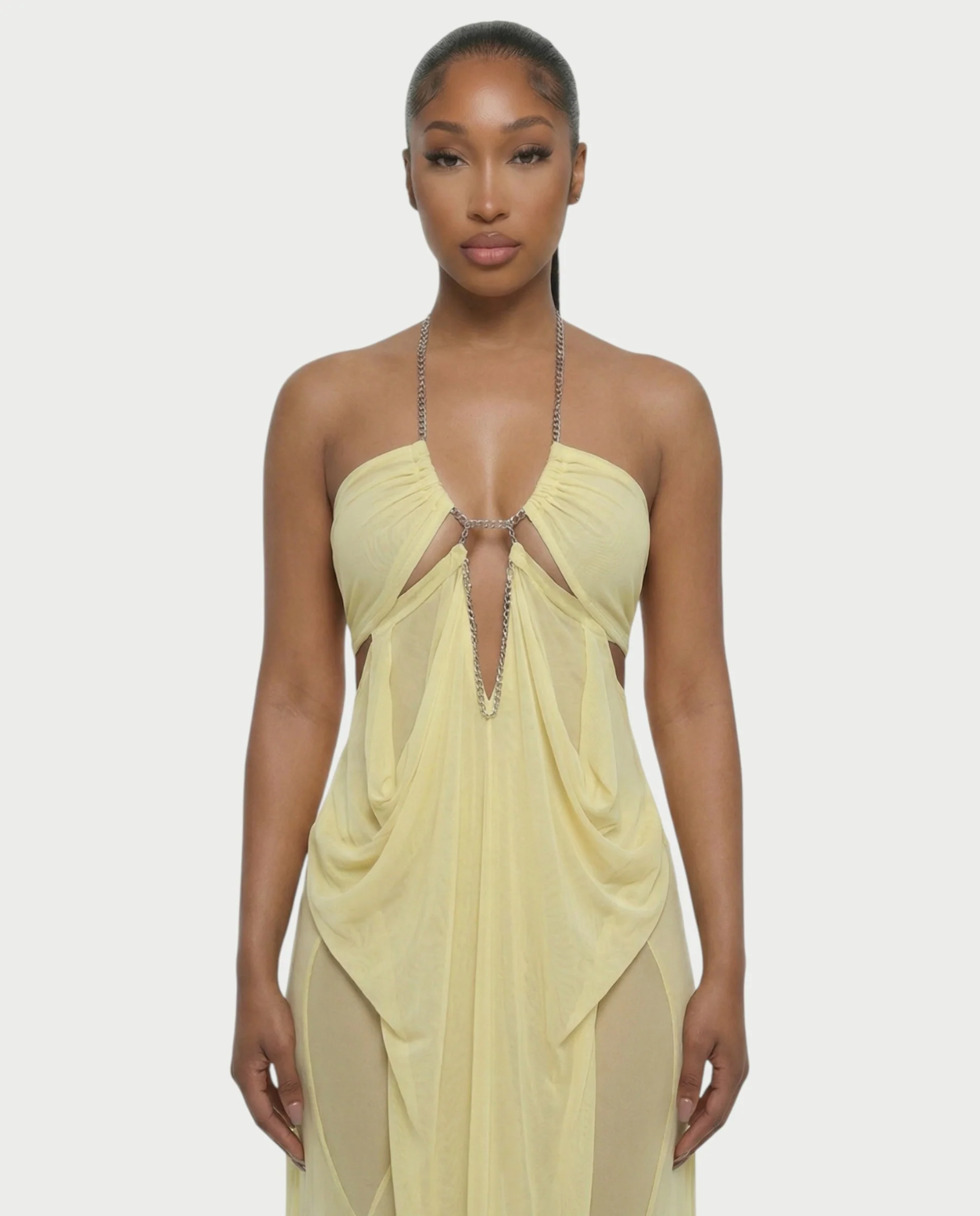 ALUMA Crystal Chain Sheer Flow Maxi Dress - Image 15
