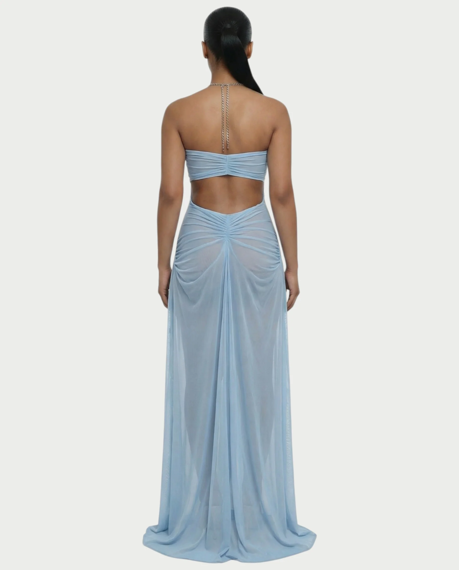 ALUMA Crystal Chain Sheer Flow Maxi Dress - Image 18