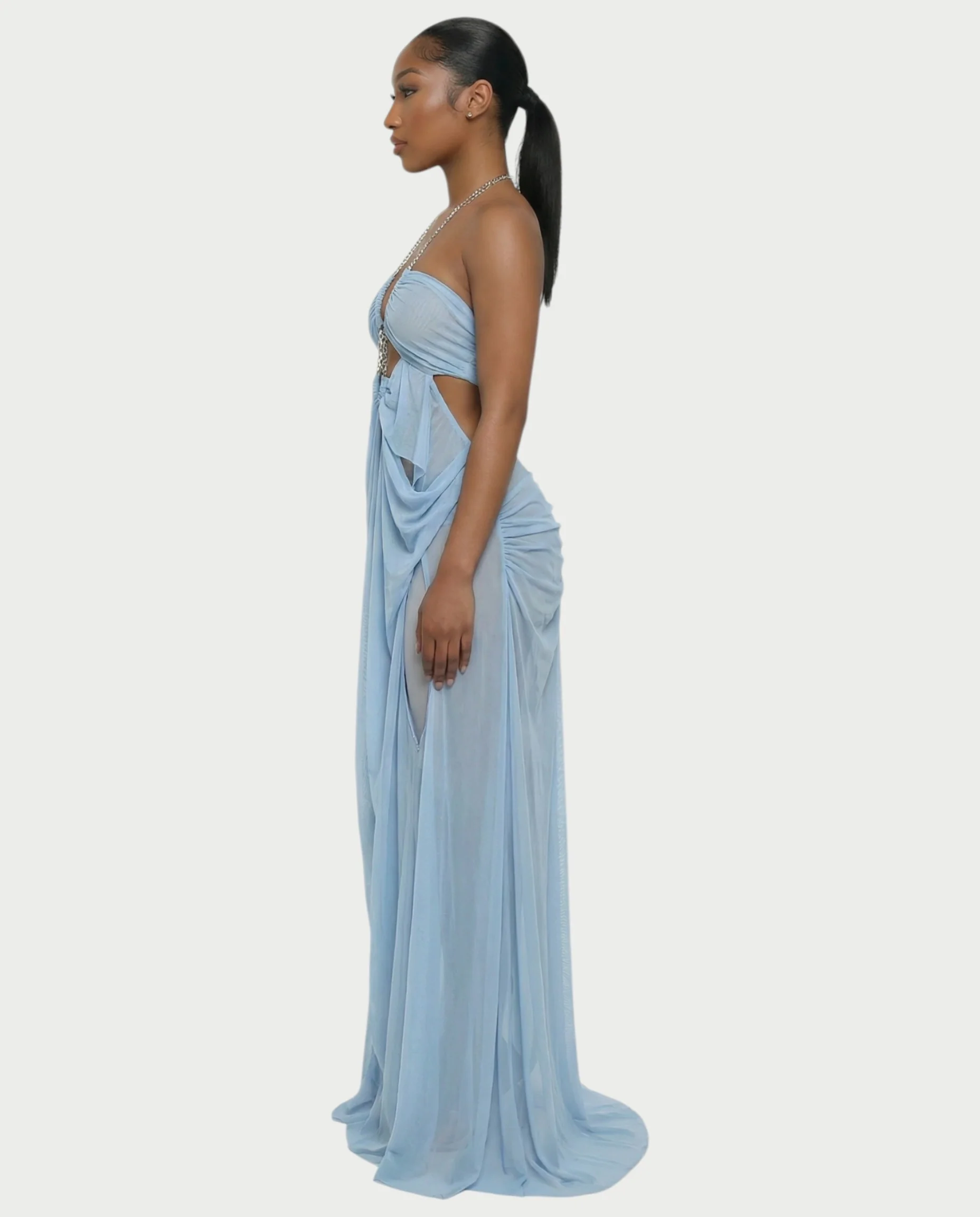 ALUMA Crystal Chain Sheer Flow Maxi Dress - Image 19