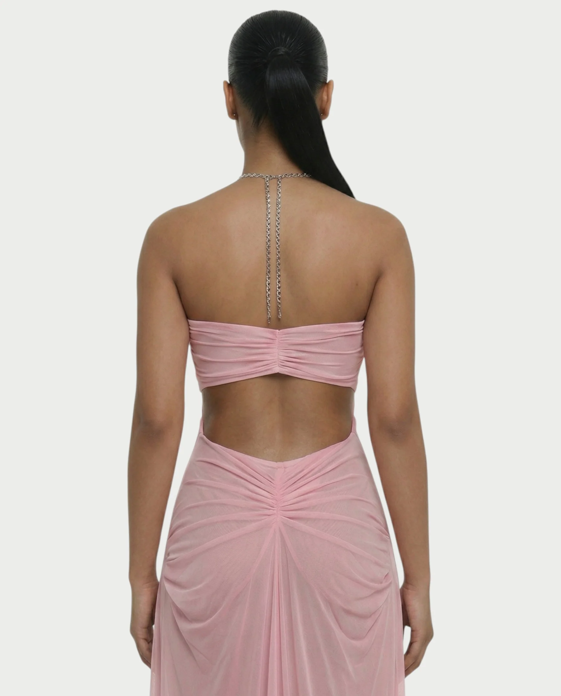 ALUMA Crystal Chain Sheer Flow Maxi Dress - Image 6