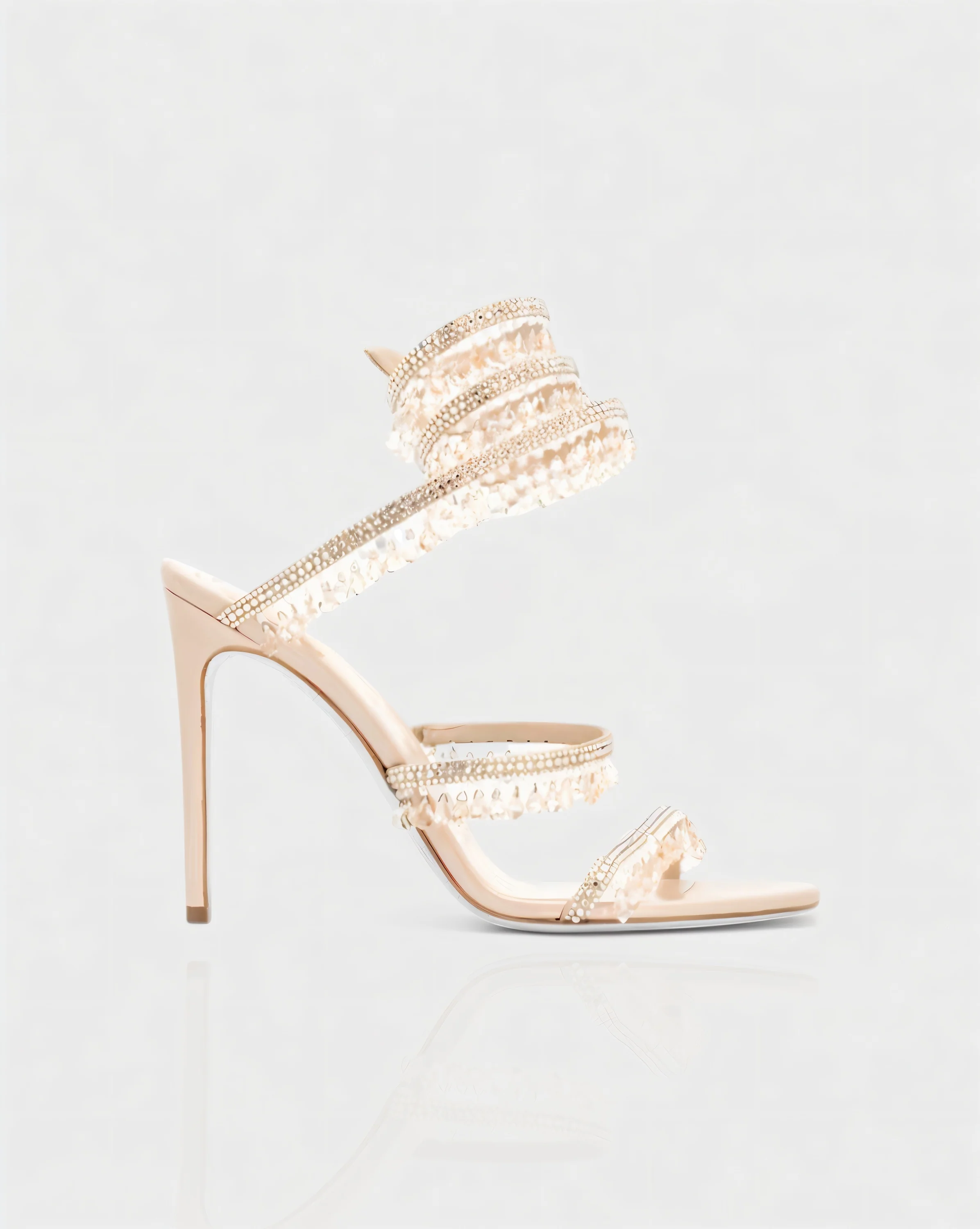 ALYRA Rhinestone Tassel Ankle-Wrap High Heels - Image 20