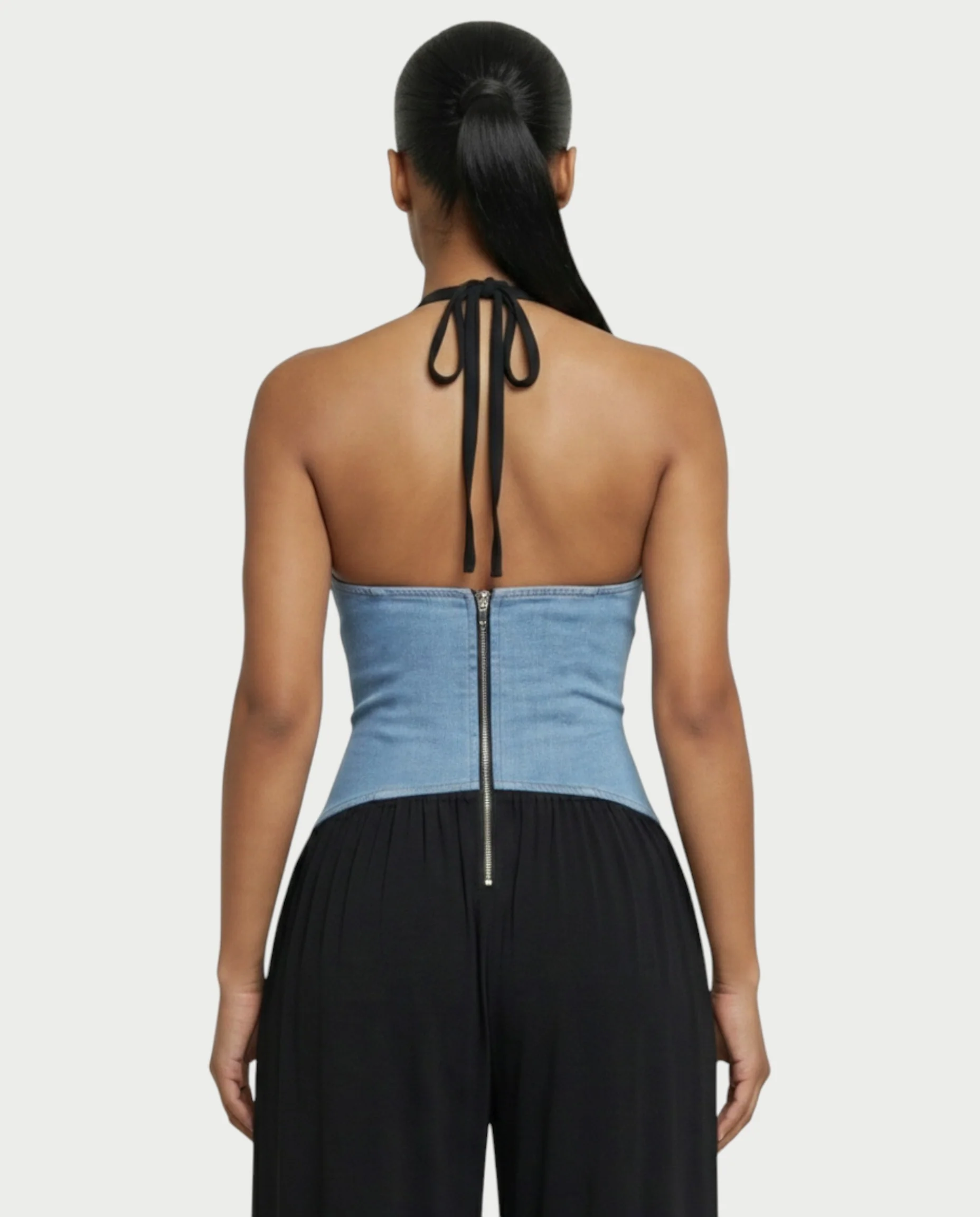 AMARIS Halter Neck Backless Wide Leg Jumpsuit - Image 10