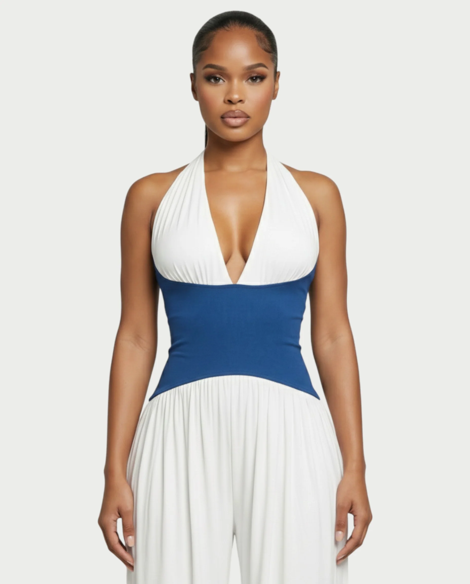 AMARIS Halter Neck Backless Wide Leg Jumpsuit - Image 4