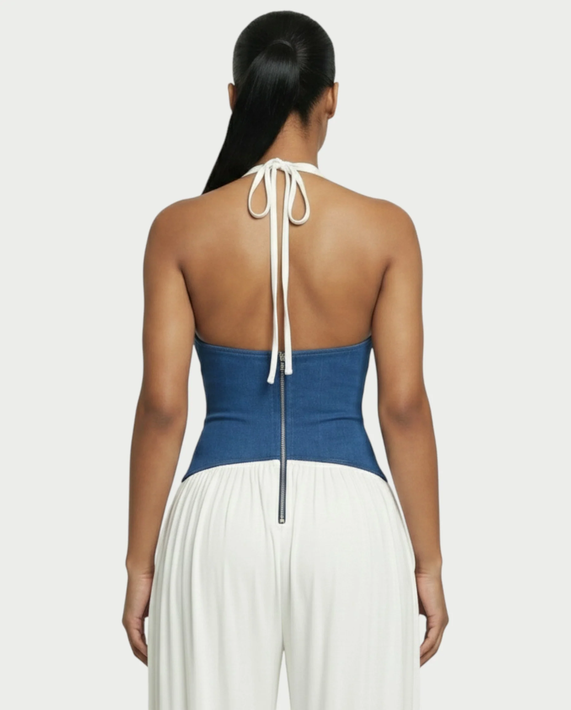AMARIS Halter Neck Backless Wide Leg Jumpsuit - Image 5