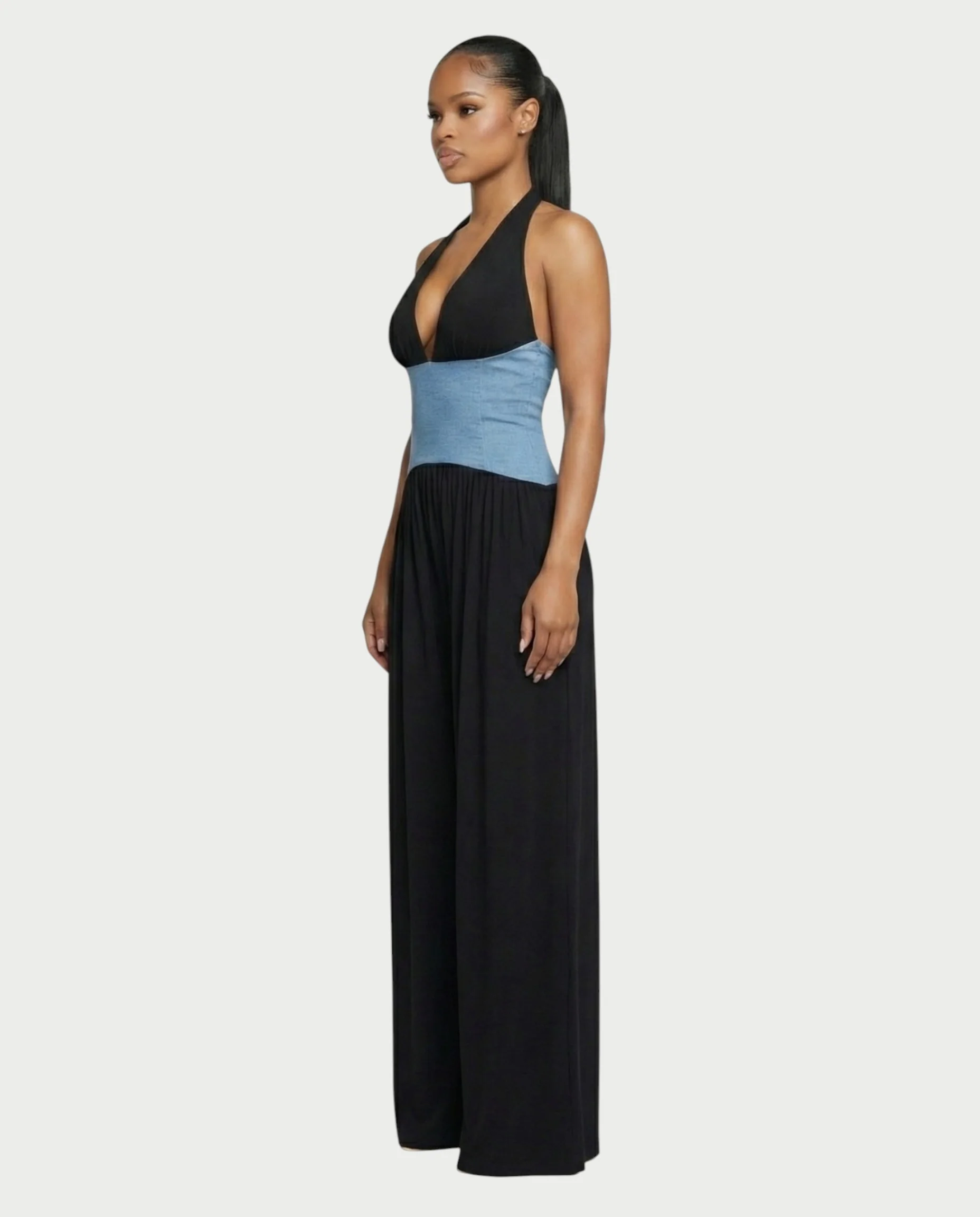 AMARIS Halter Neck Backless Wide Leg Jumpsuit - Image 8