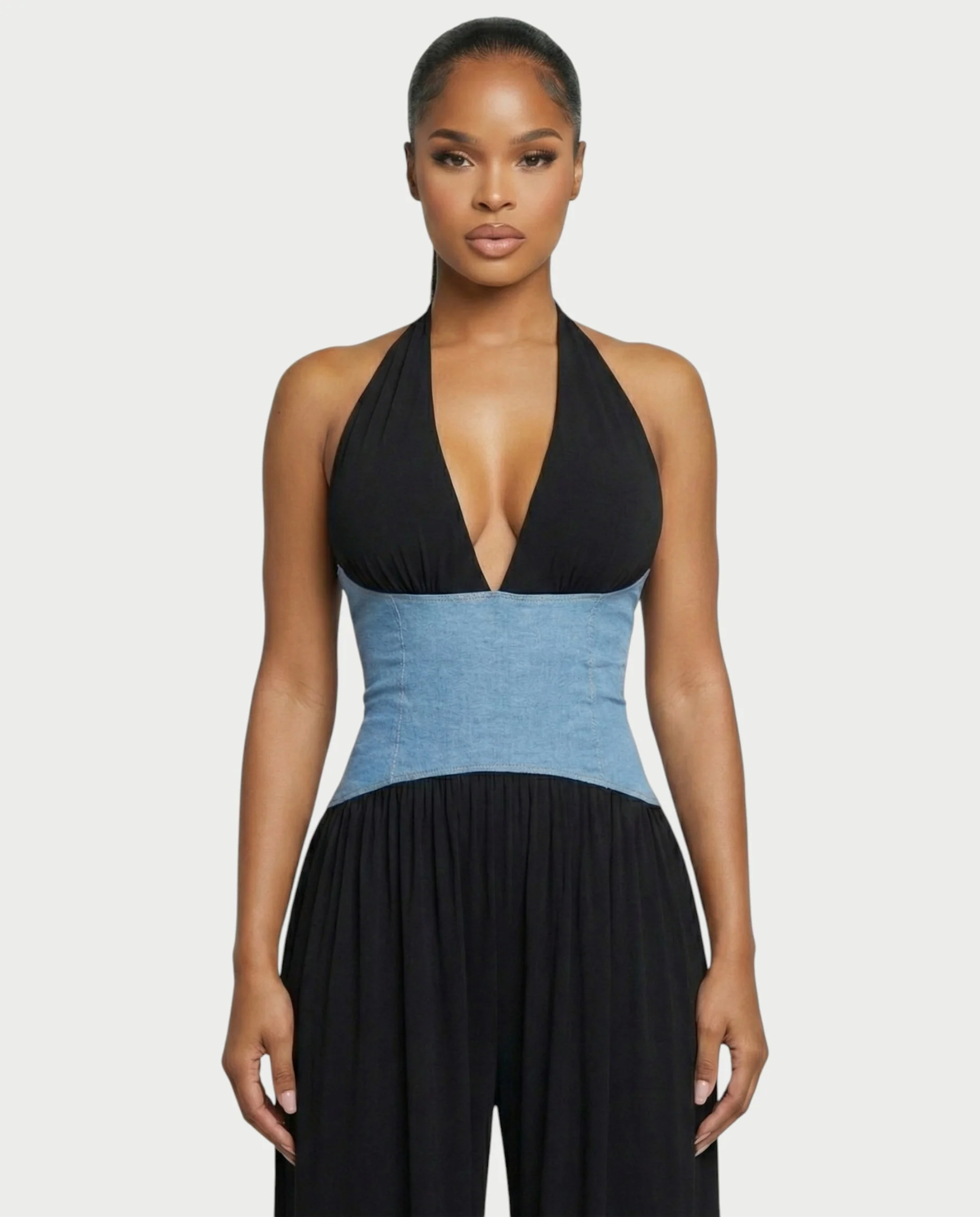 AMARIS Halter Neck Backless Wide Leg Jumpsuit - Image 9