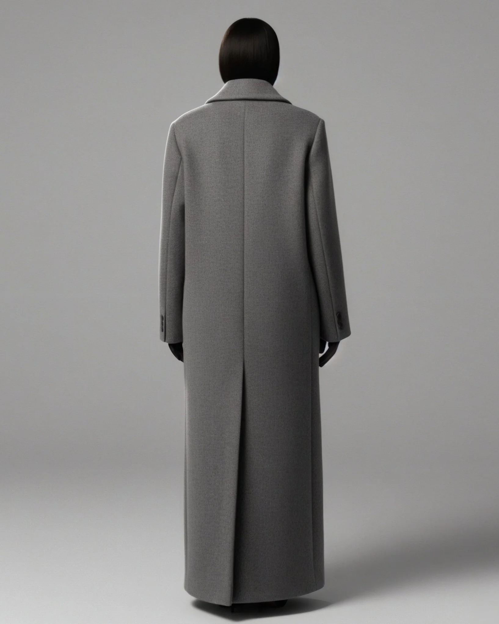 AMARY Oversized Longline Wool Coat - Image 4