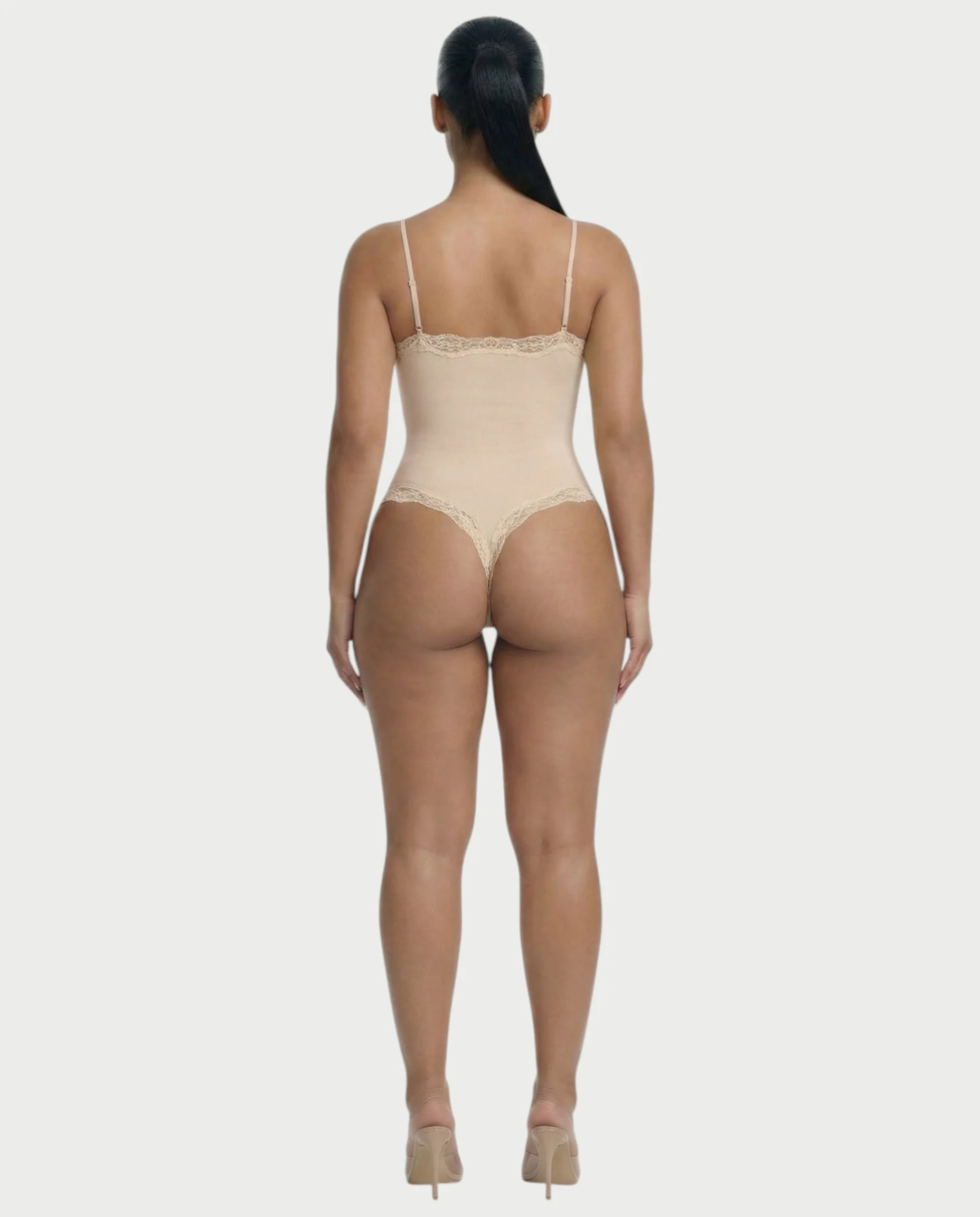AMELYA Lace-Trim Shapewear Bodysuit - Image 10
