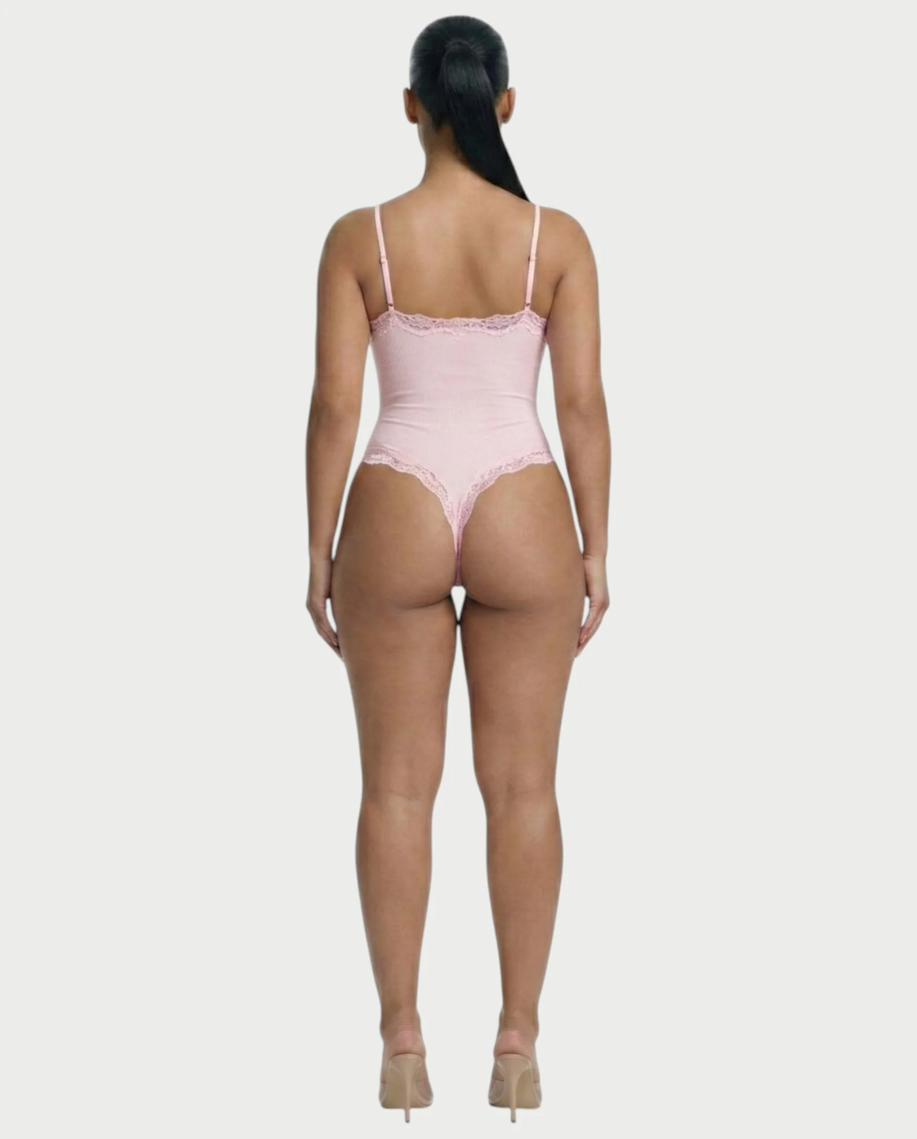 AMELYA Lace-Trim Shapewear Bodysuit - Image 15