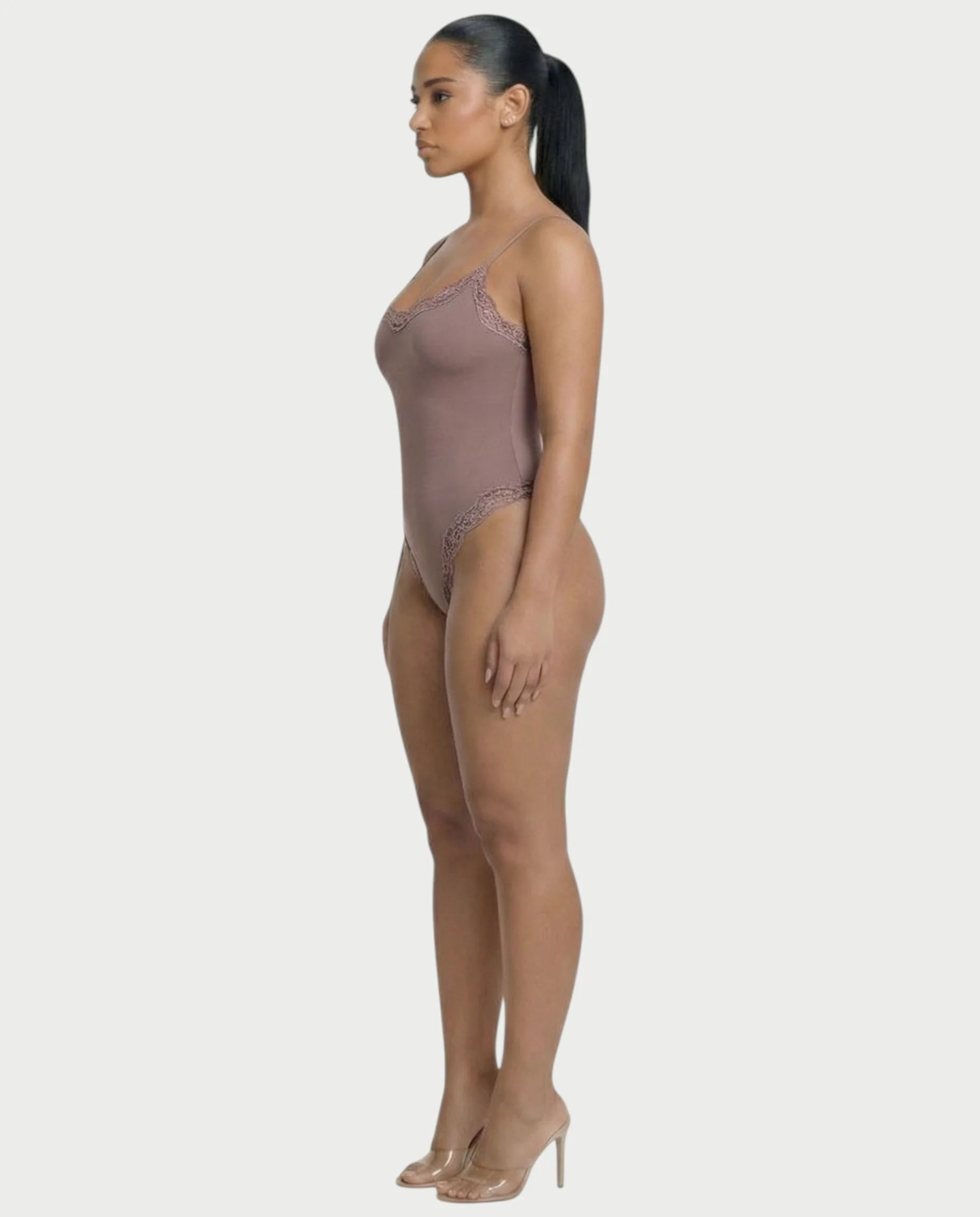 AMELYA Lace-Trim Shapewear Bodysuit - Image 18