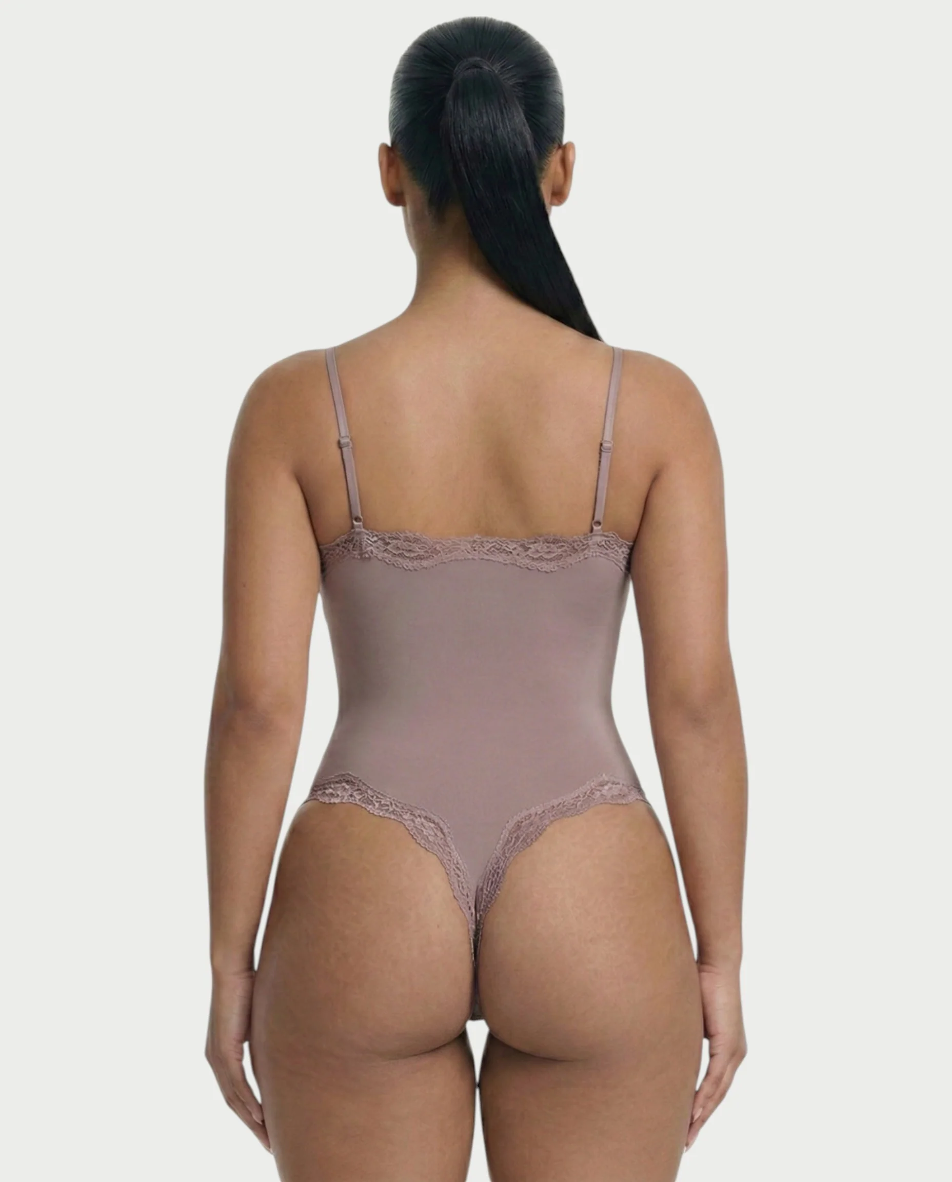AMELYA Lace-Trim Shapewear Bodysuit - Image 19