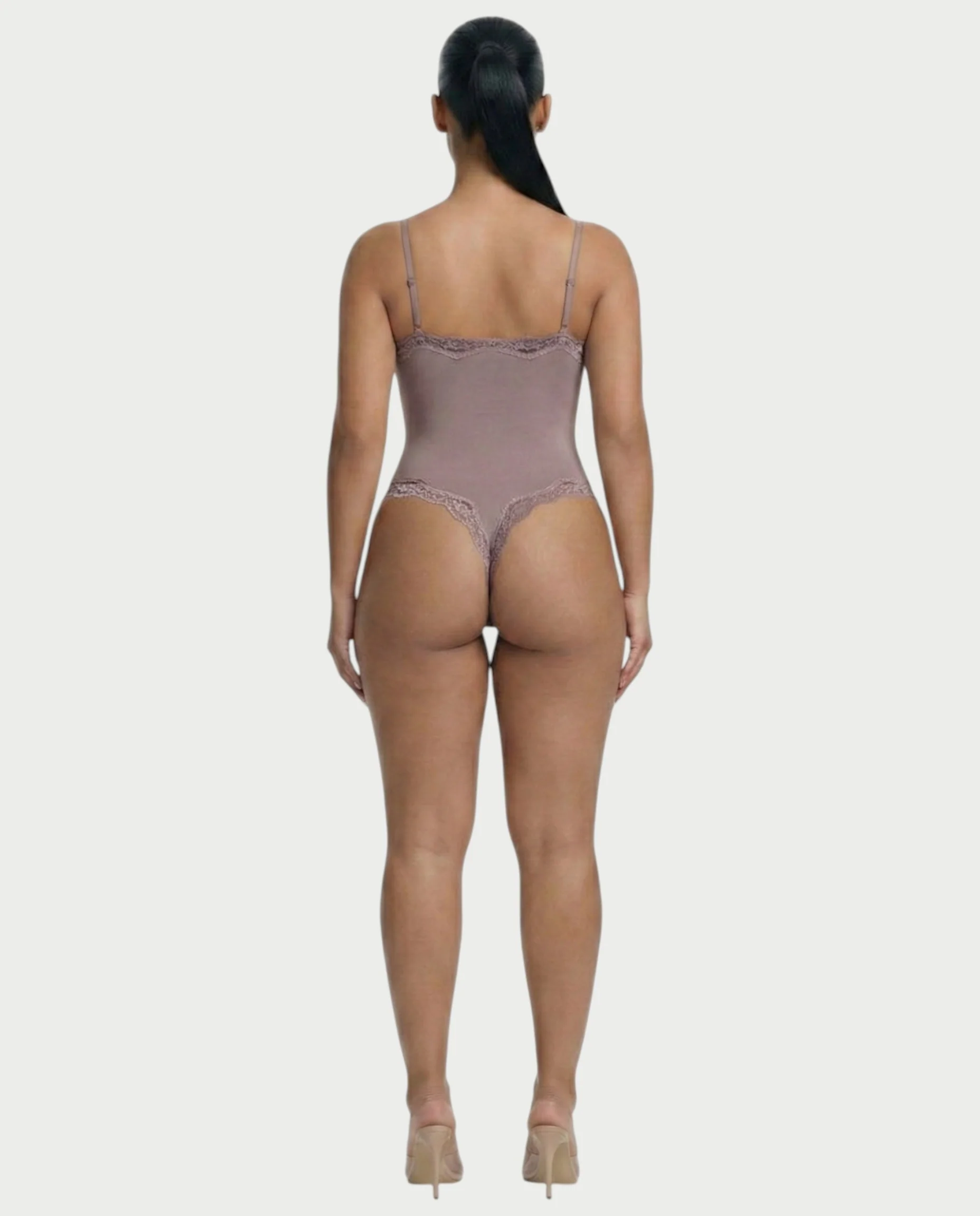 AMELYA Lace-Trim Shapewear Bodysuit - Image 20