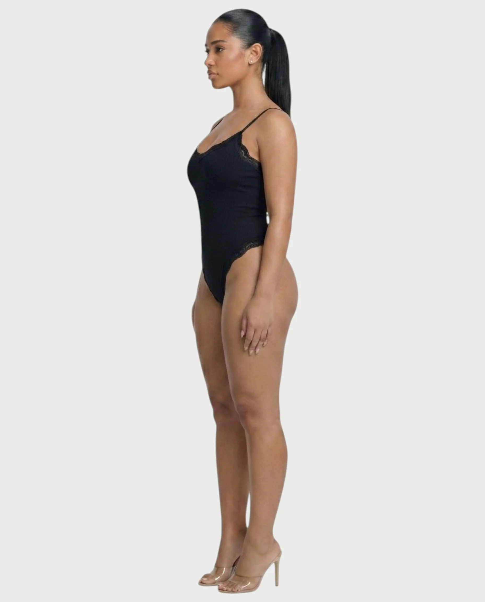 AMELYA Lace-Trim Shapewear Bodysuit - Image 28