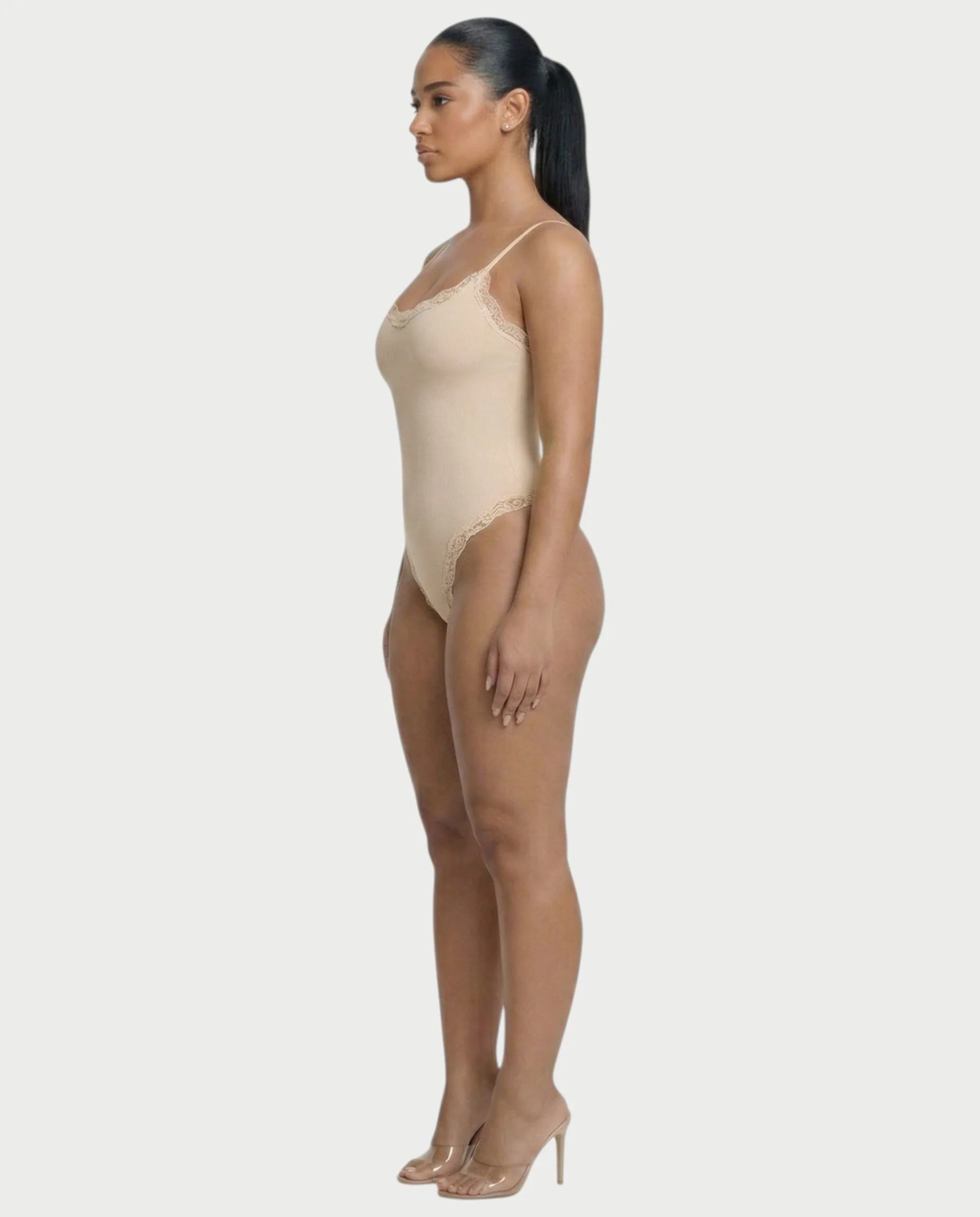 AMELYA Lace-Trim Shapewear Bodysuit - Image 8