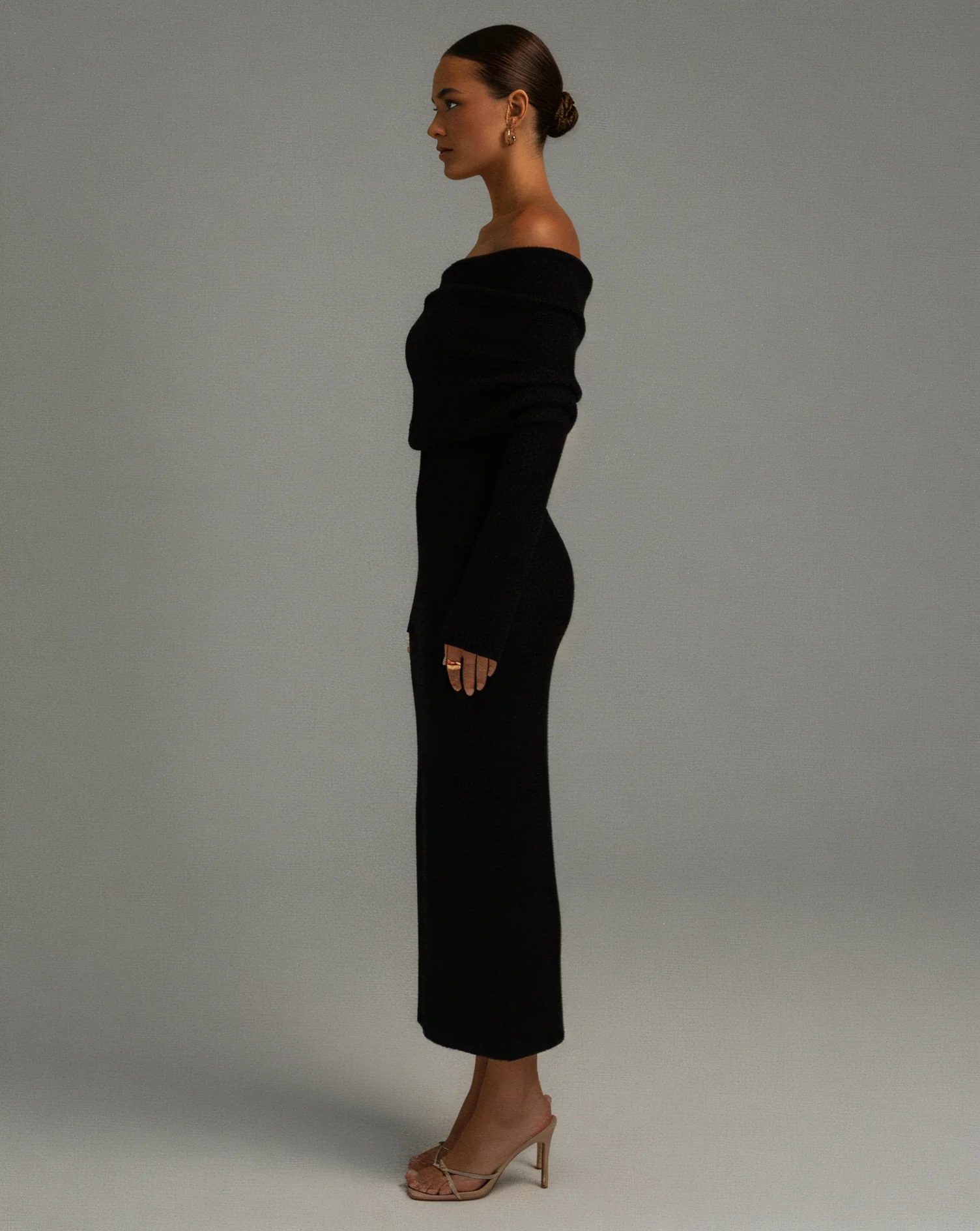 ANGELICA Knit Off-Shoulder Maxi Dress - Image 15