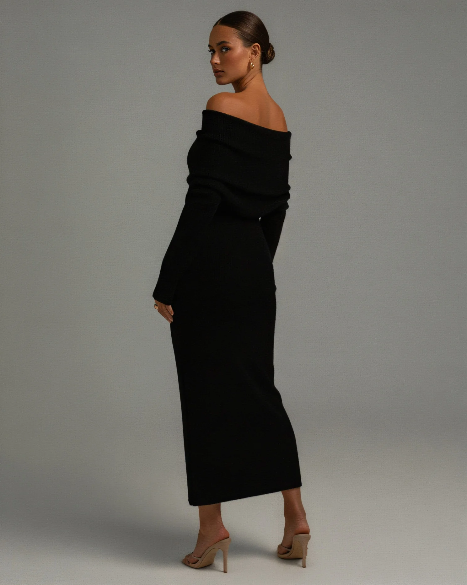 ANGELICA Knit Off-Shoulder Maxi Dress - Image 16