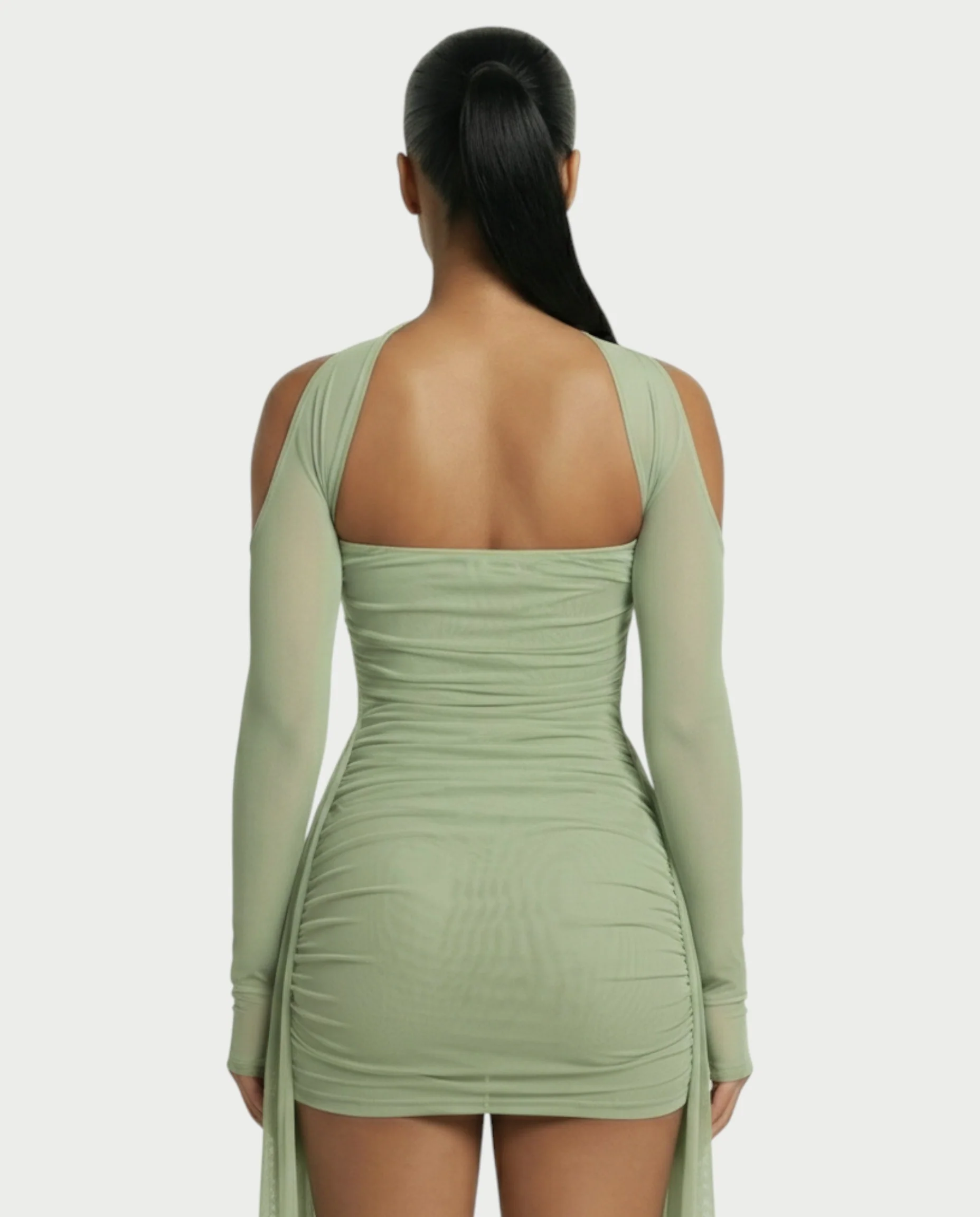 ANNE Strapless Mesh Mini Dress - Image 10