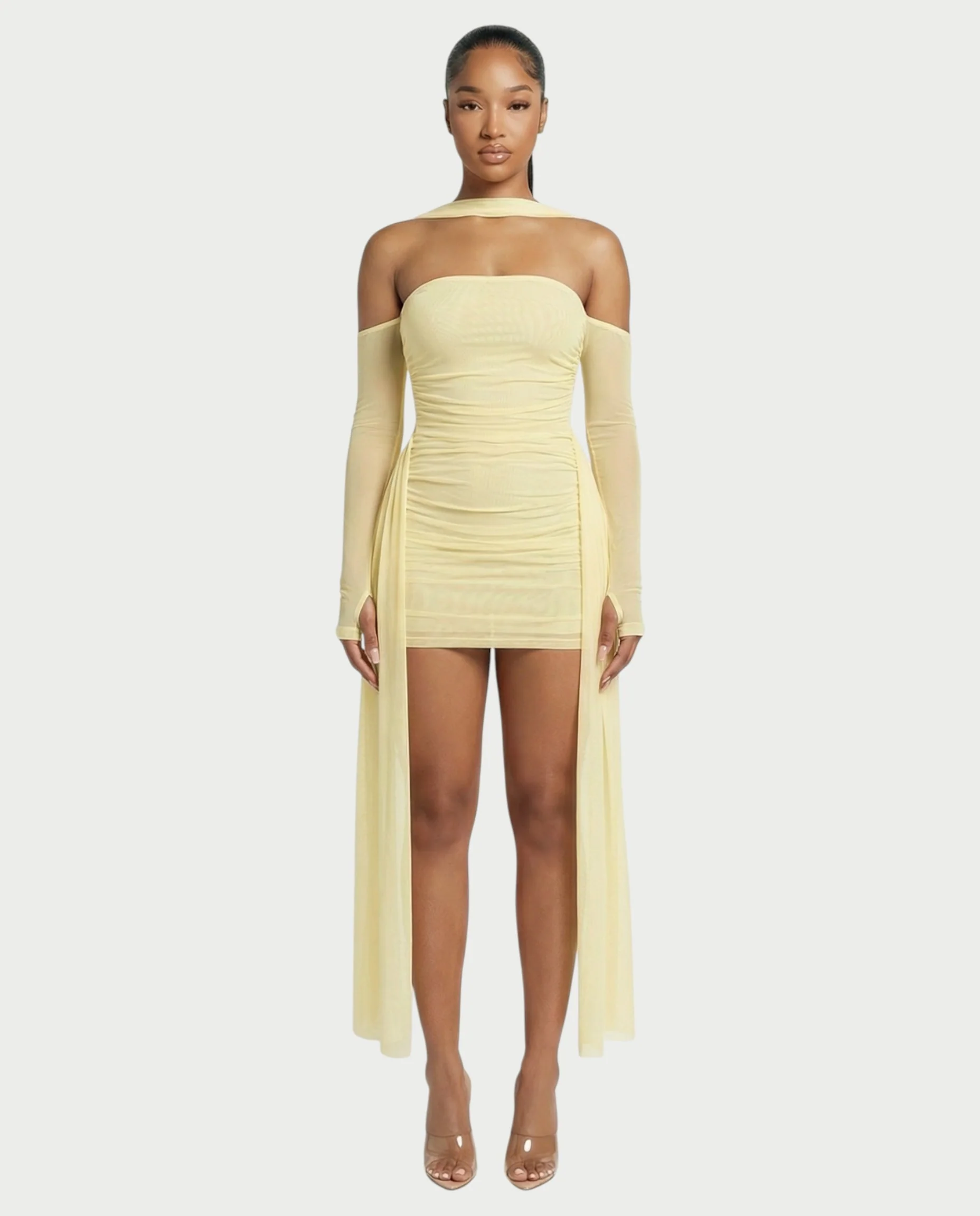 ANNE Strapless Mesh Mini Dress - Image 11