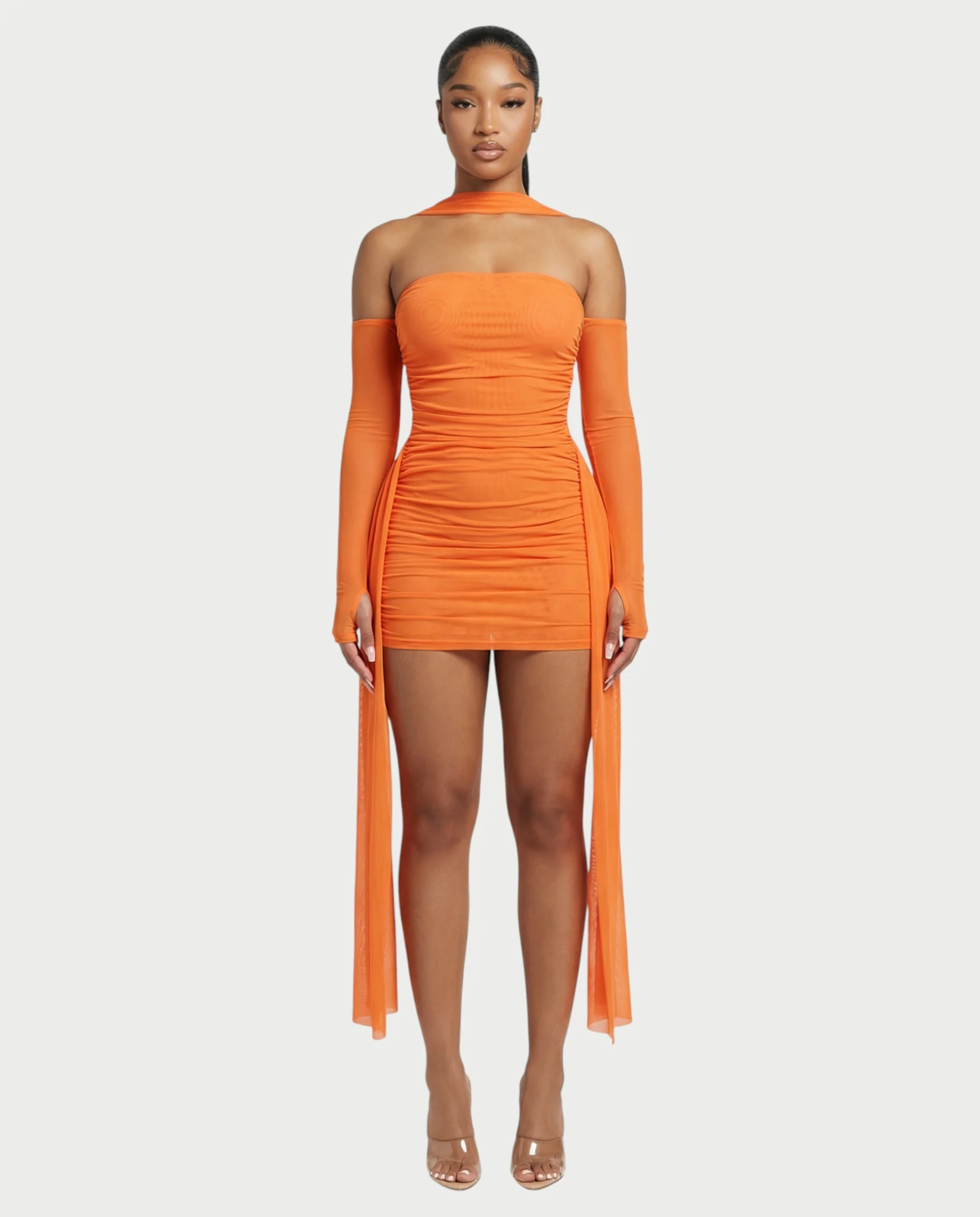 ANNE Strapless Mesh Mini Dress - Image 16