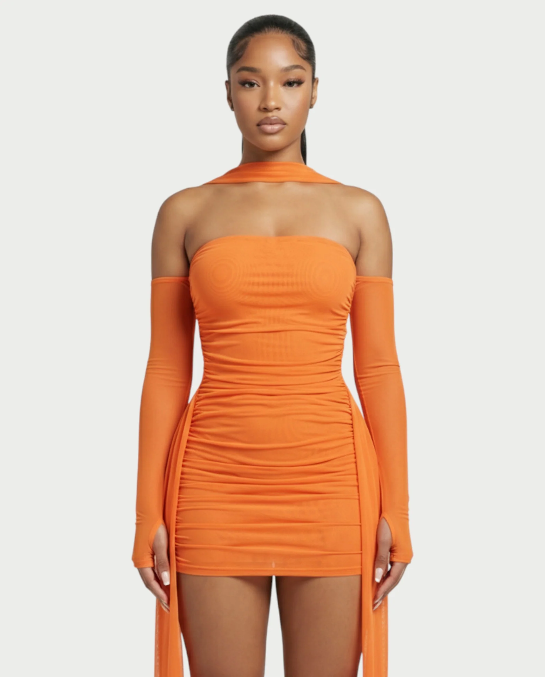 ANNE Strapless Mesh Mini Dress - Image 19