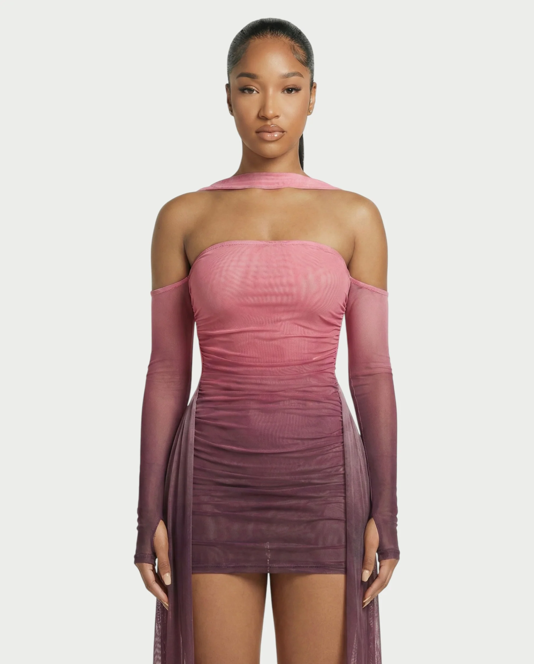 ANNE Strapless Mesh Mini Dress - Image 24