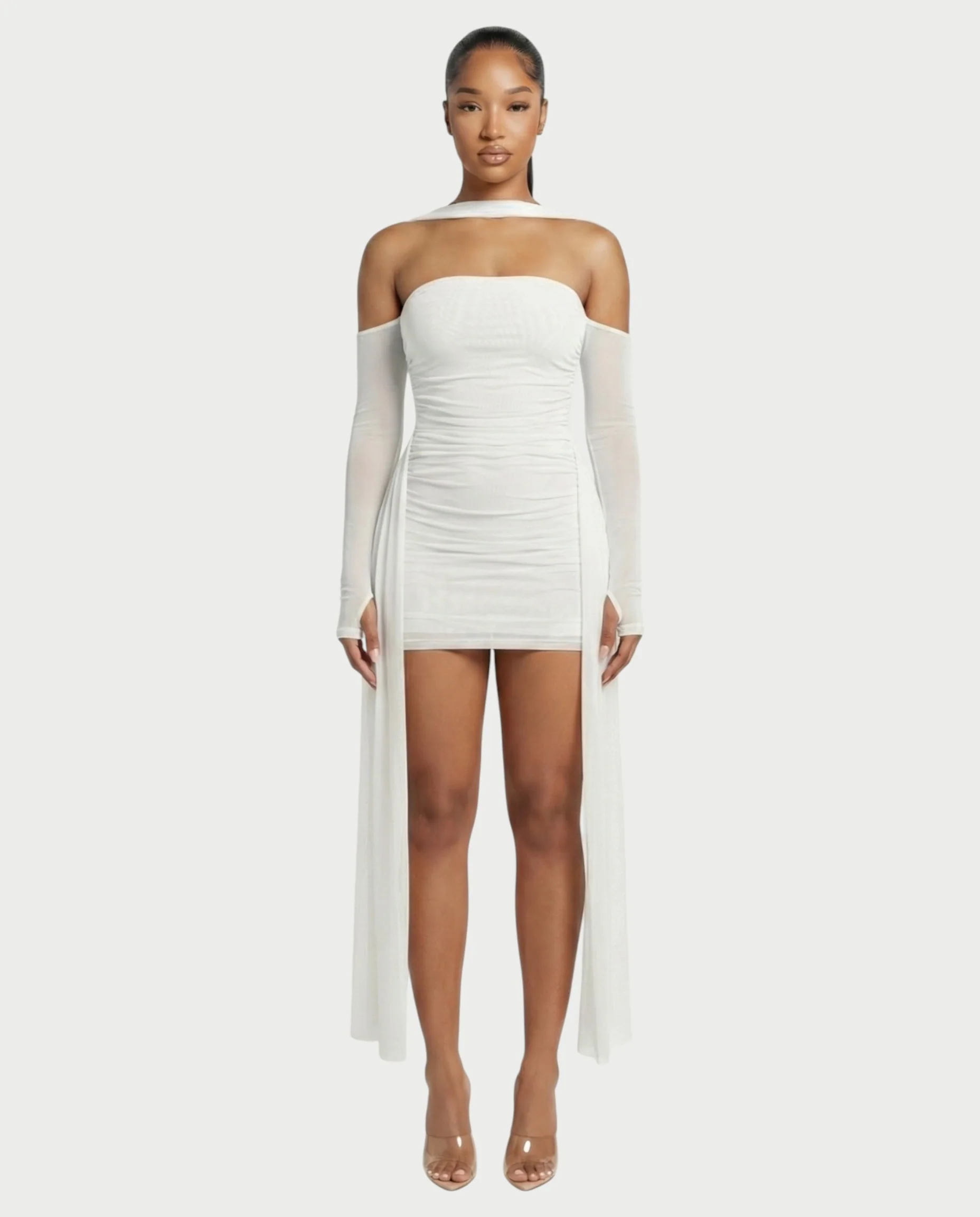 ANNE Strapless Mesh Mini Dress - Image 26