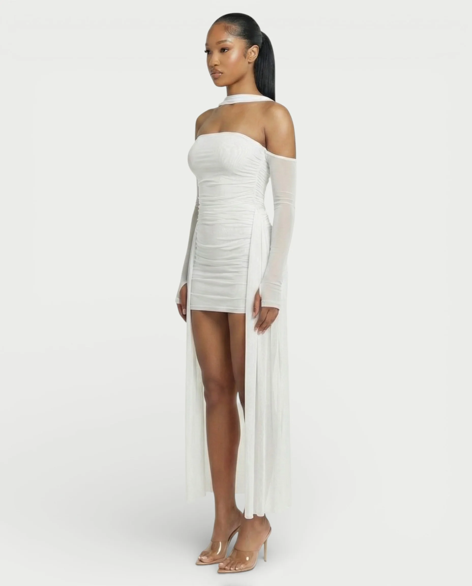 ANNE Strapless Mesh Mini Dress - Image 28