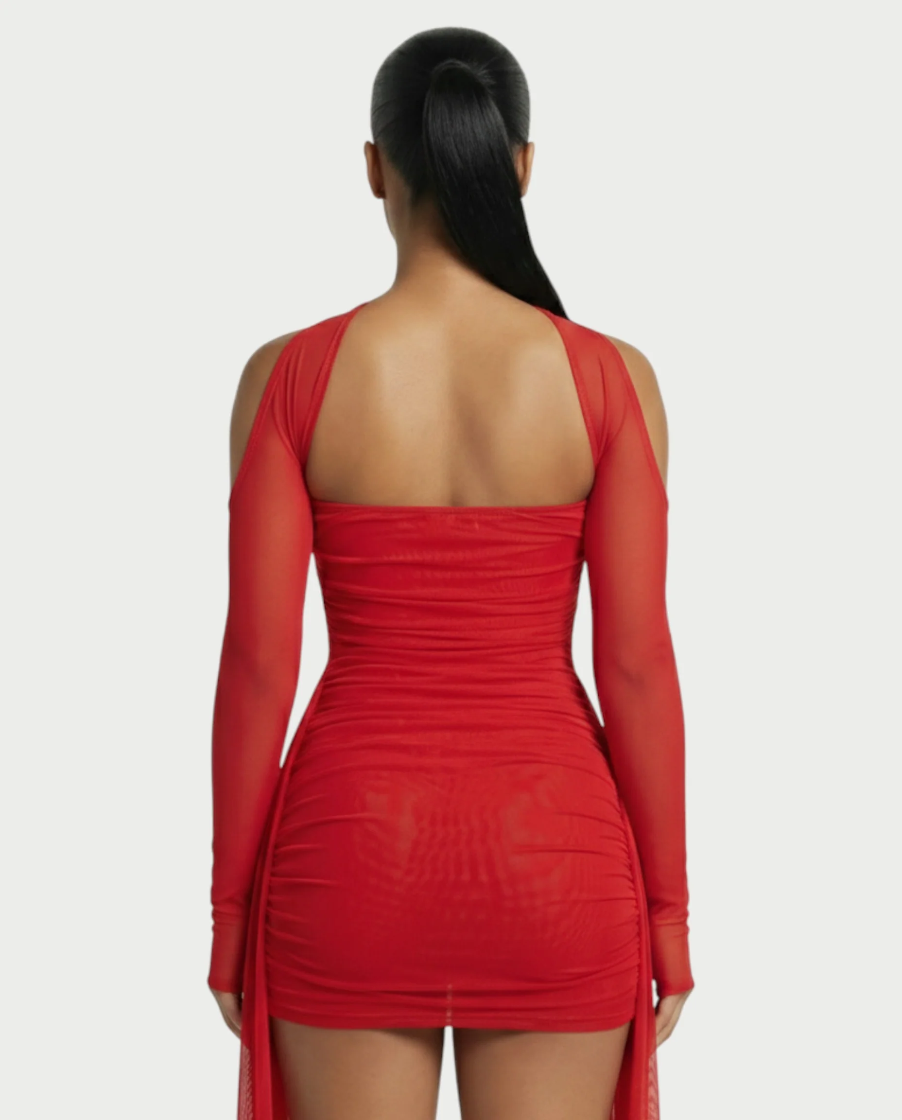 ANNE Strapless Mesh Mini Dress - Image 5