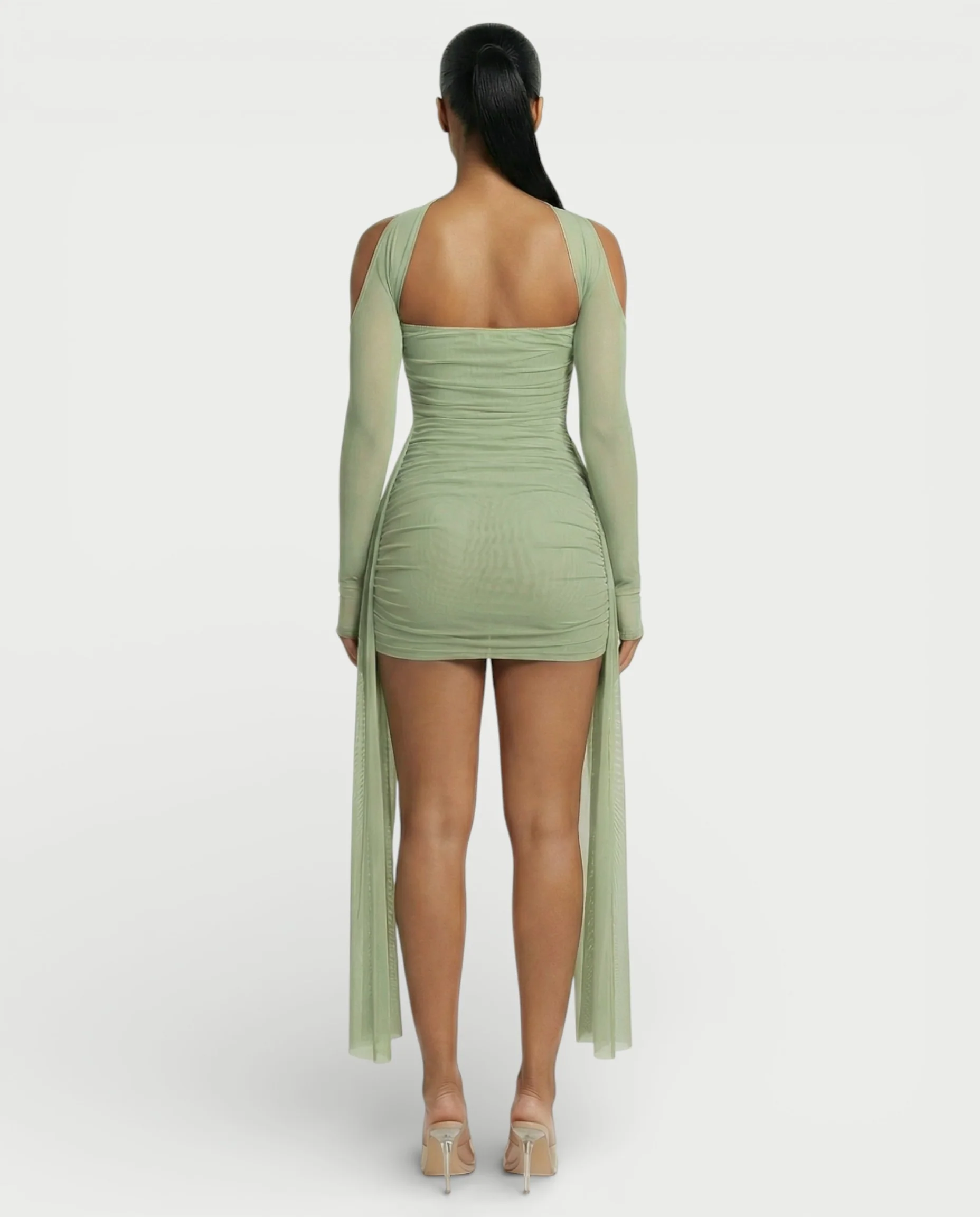 ANNE Strapless Mesh Mini Dress - Image 7