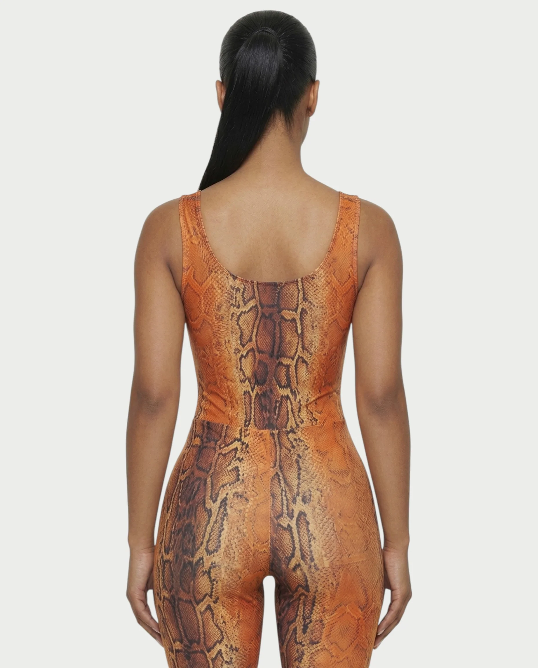 ANNELA Snake Print Bodysuit & Pants Set - Image 10