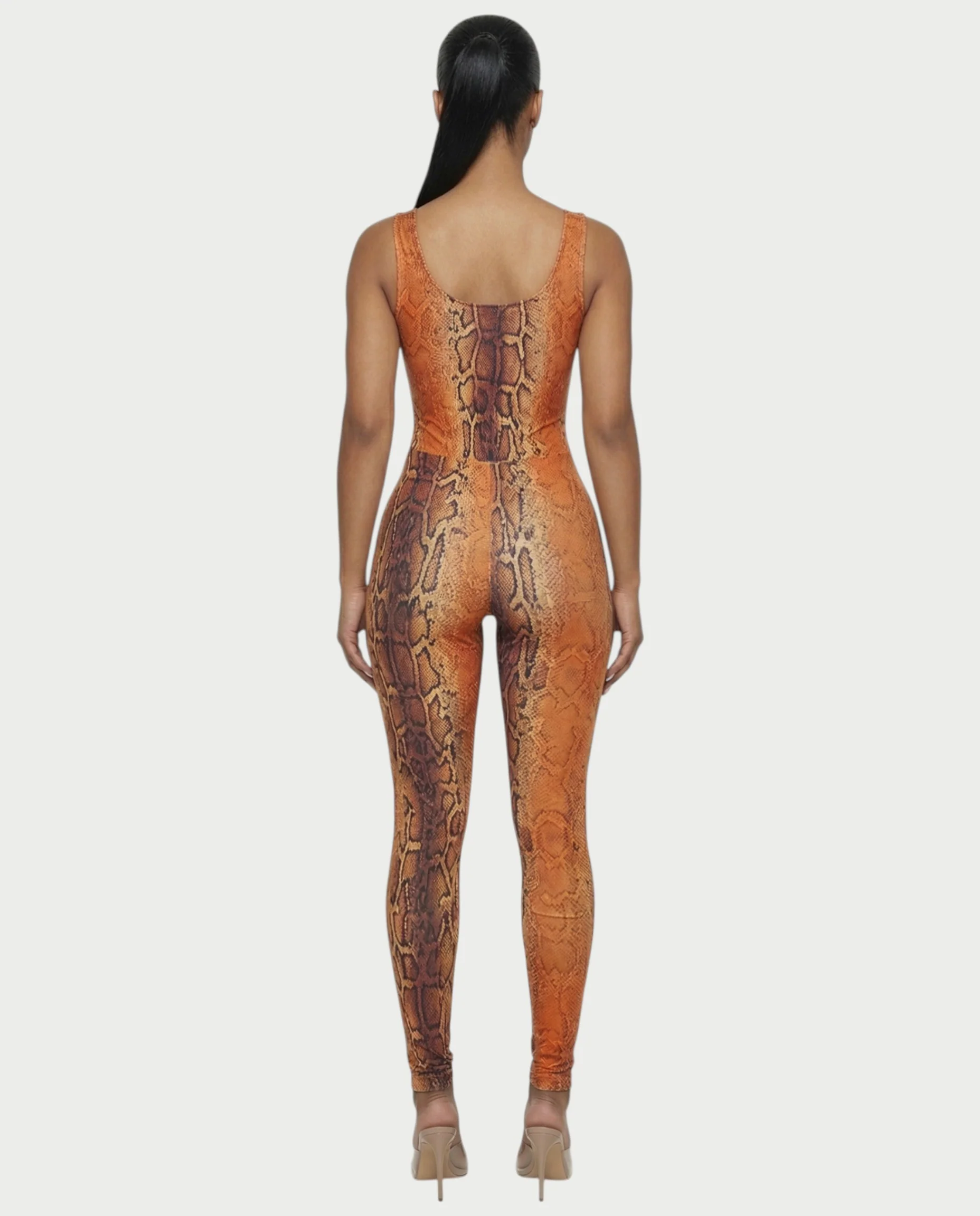 ANNELA Snake Print Bodysuit & Pants Set - Image 7