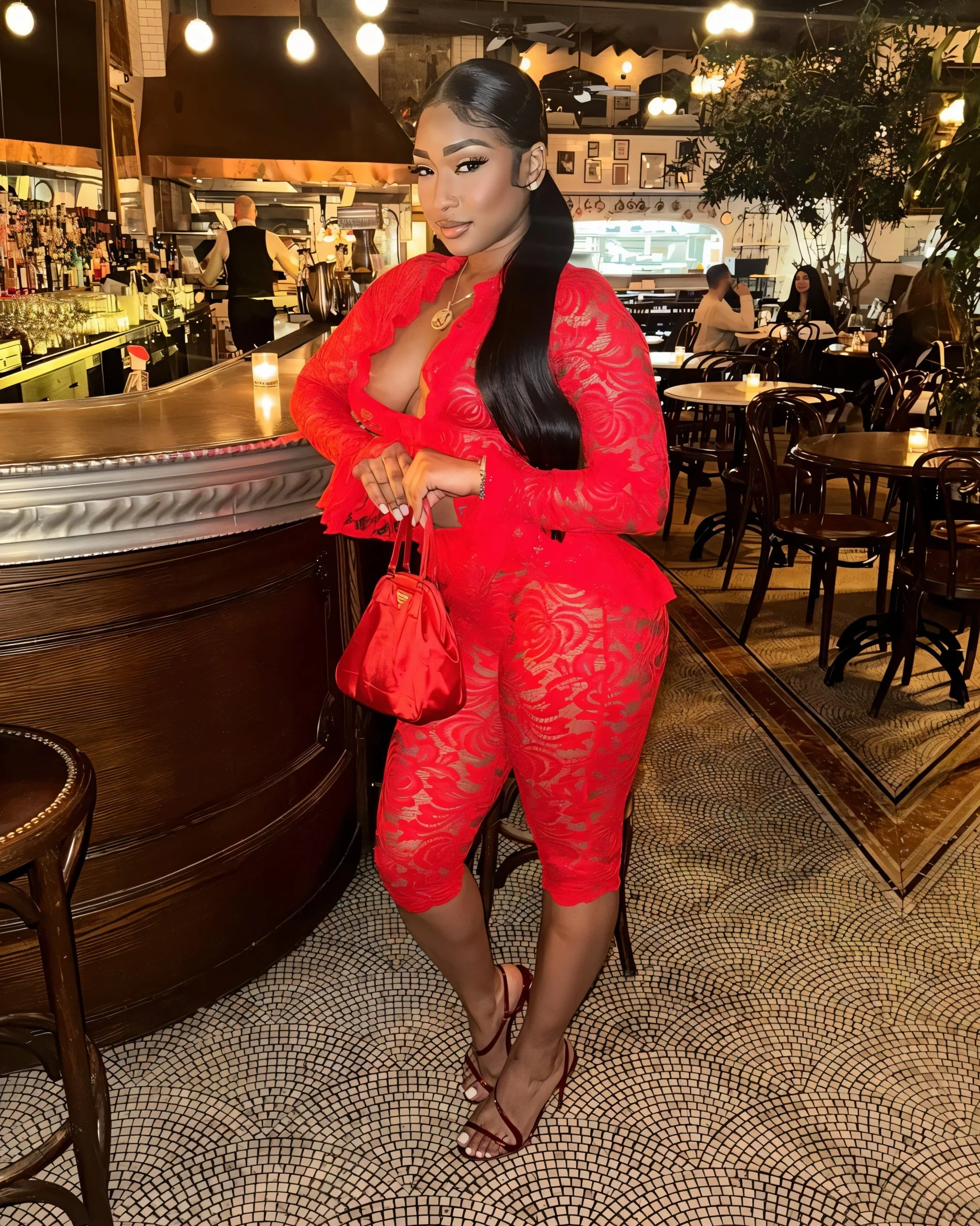 ANYA Lace Ruffle Top & Capri Pants Set - Image 11
