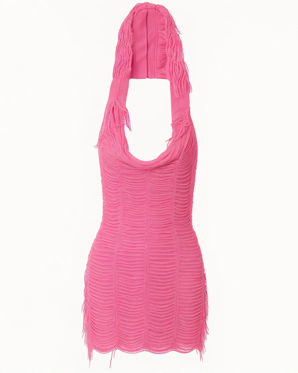 AUDRINA Hooded Tassel Mini Dress - Image 11